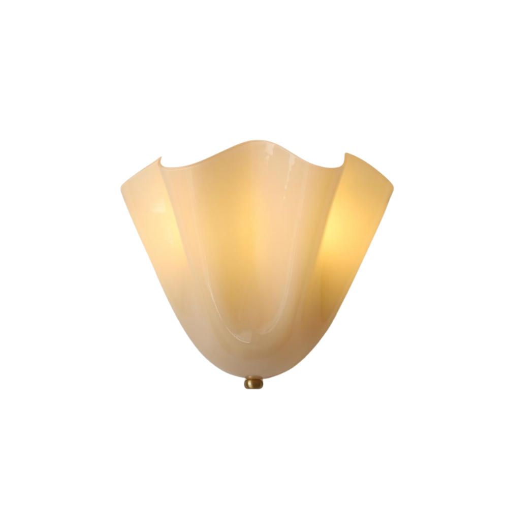 Wandleuchte Mundgeblasenes Glas, Blumenform Design Dimmbar Warmweiß