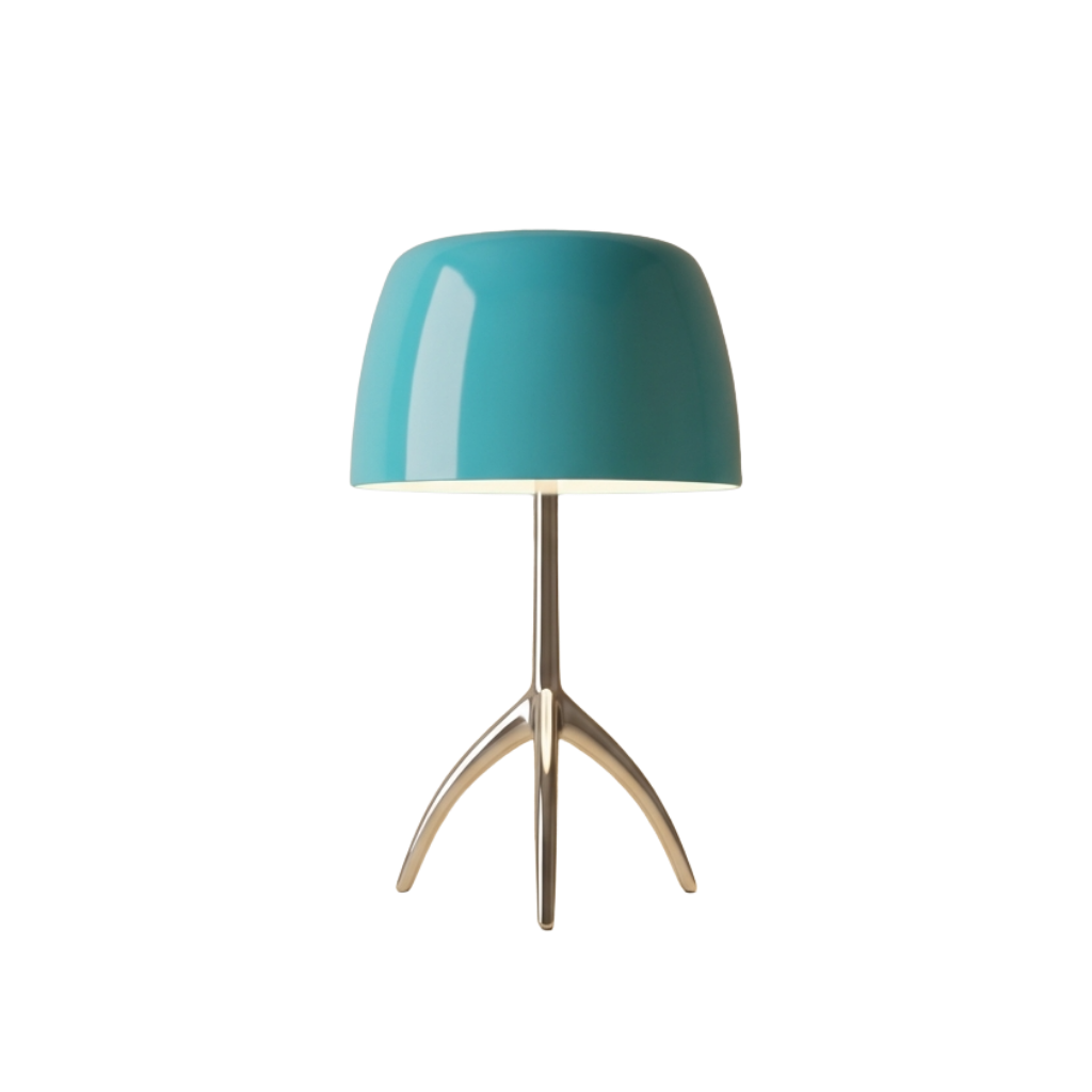 Dreibein Tischlampe Glas, Italienisches Design Skandinavischer Stil