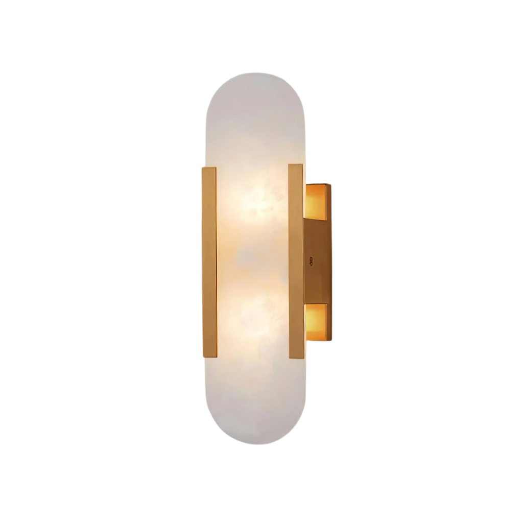 Alabaster Wandlampe Geometrisch, Modernes Design Dimmbar