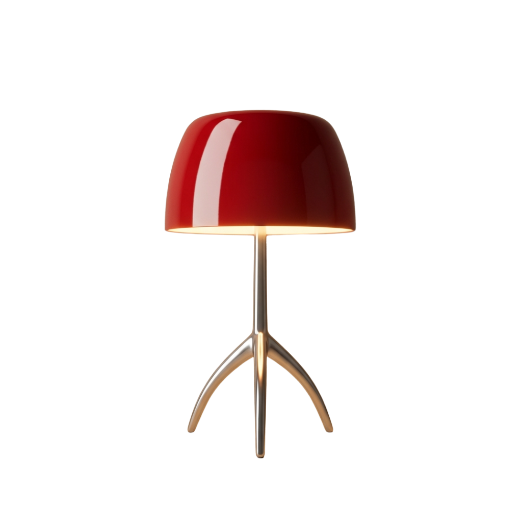 Dreibein Tischlampe Glas, Italienisches Design Skandinavischer Stil