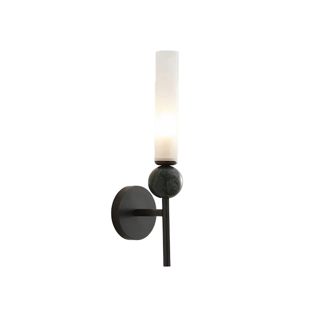 Marmor Wandleuchte Messing, LED Wandlampe modern