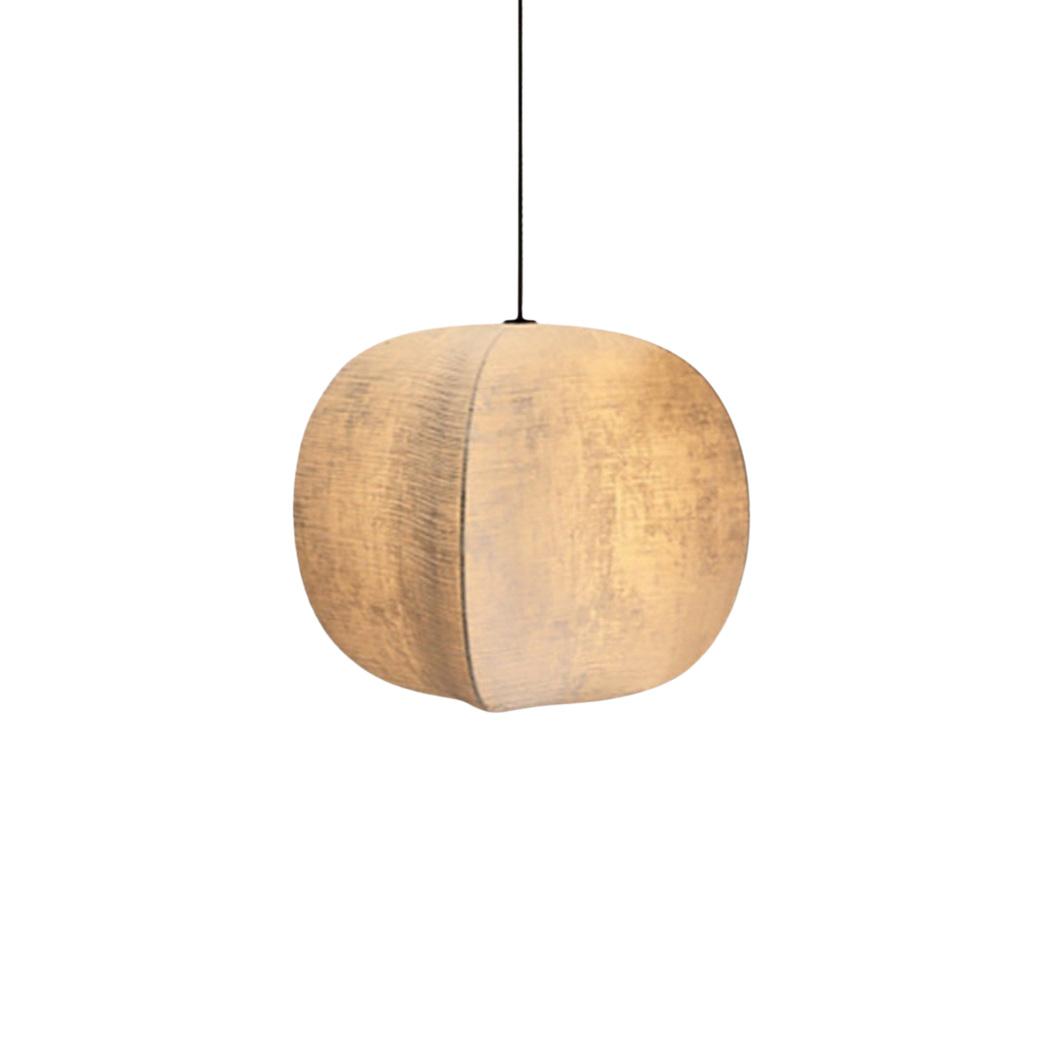Hängelampe Stoff Weiß Laterne, Japanische Pendelleuchte Wabi Sabi
