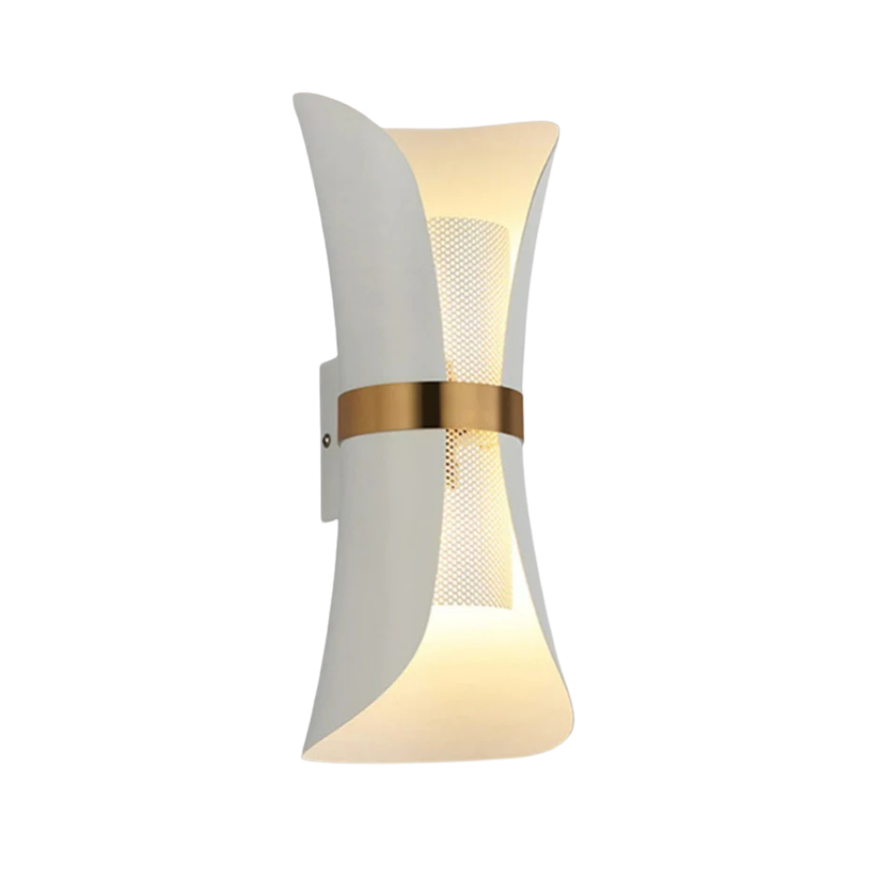 LED Wandleuchte Up Down 2-flammig, Wandlampe schwarz gold