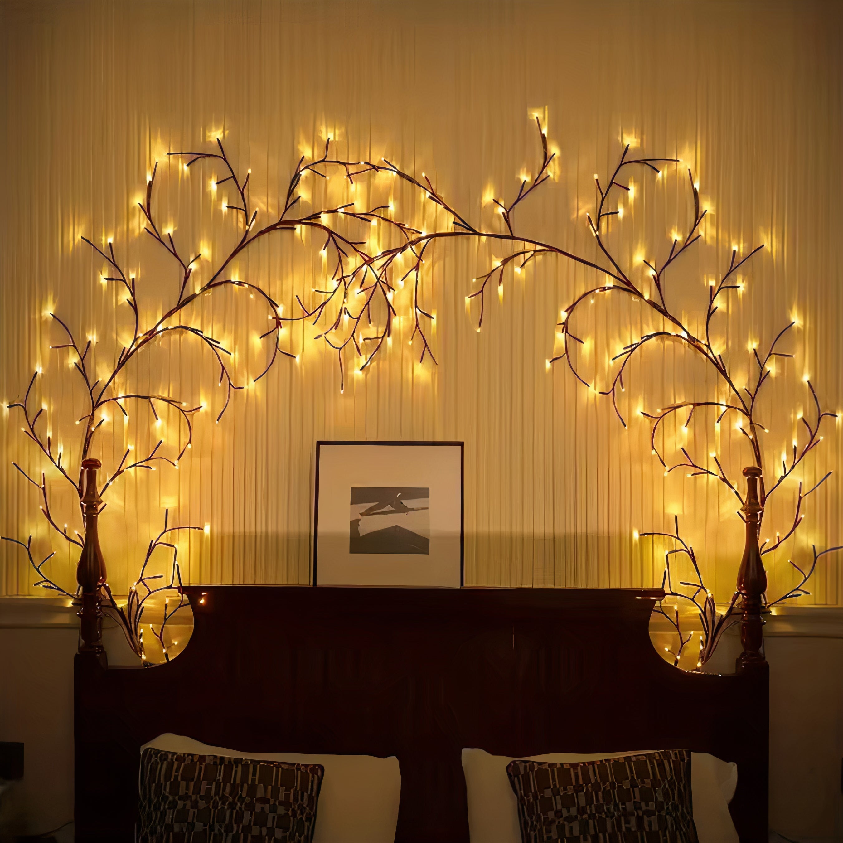 LED Lichterzweige dimmbar, Lichterranke mit Fernbedienung