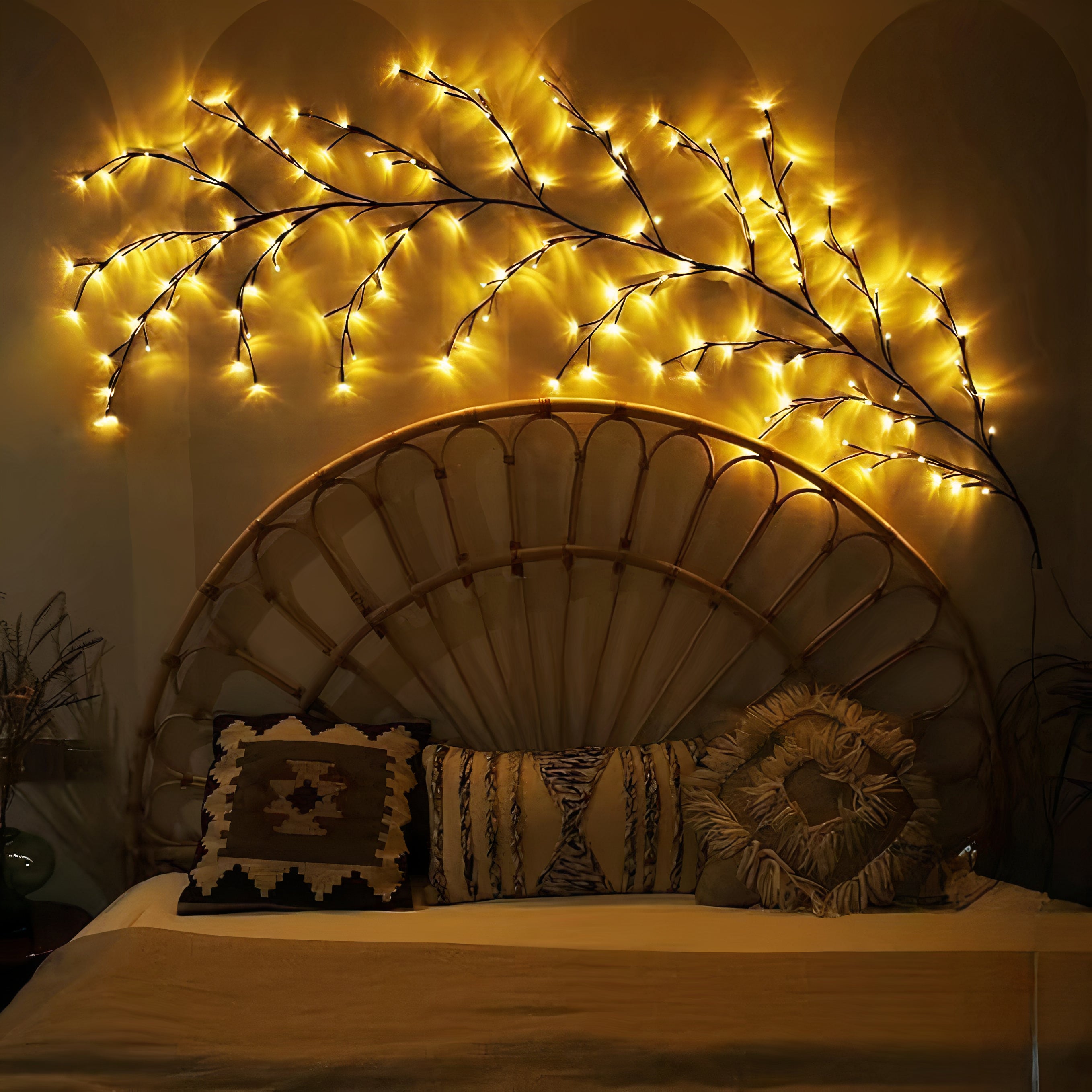 LED Lichterzweige dimmbar, Lichterranke mit Fernbedienung