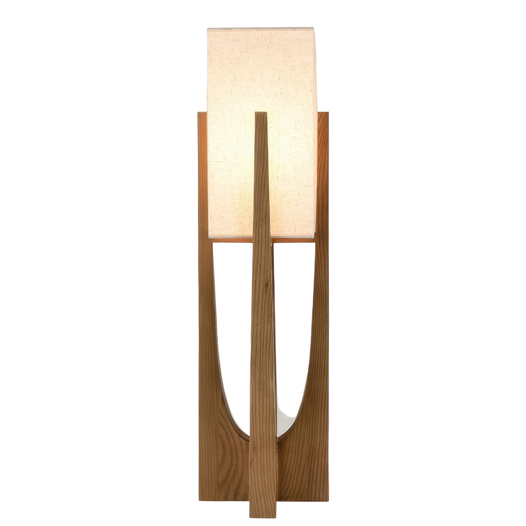 Holz Stehlampe Stoffschirm, Moderne Stehleuchte
