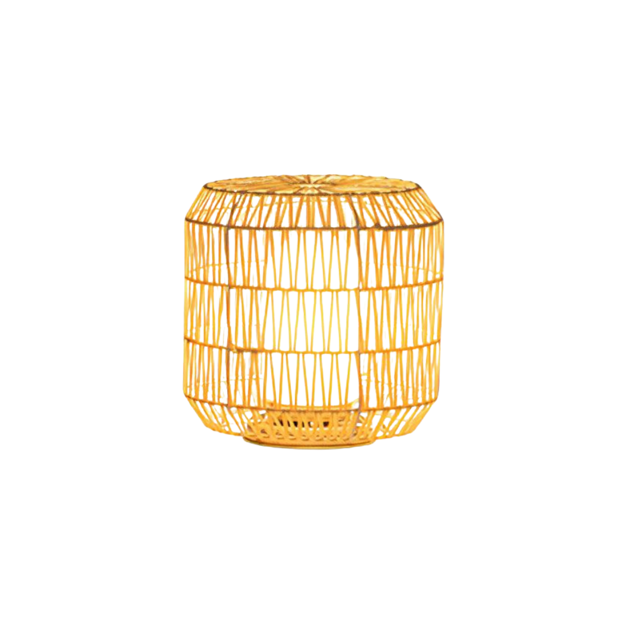 Rattan Outdoor Tischleuchte, Wetterfestes Boho Design Dimmbar