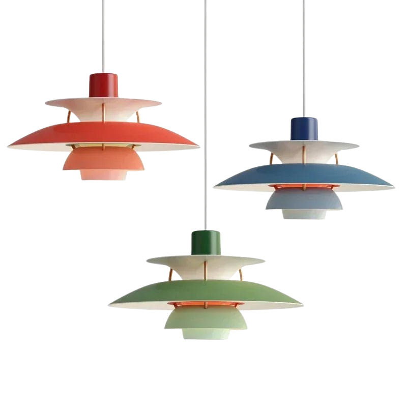 LED Pendelleuchte rund flach, Moderne Hängelampe Metall