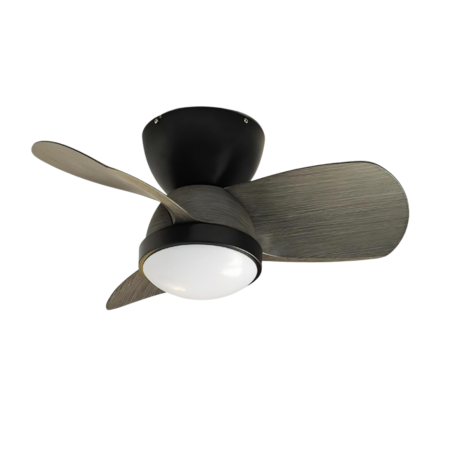 Deckenventilator mit Licht Holz, LED Ventilator Decke Leise Ø61 cm