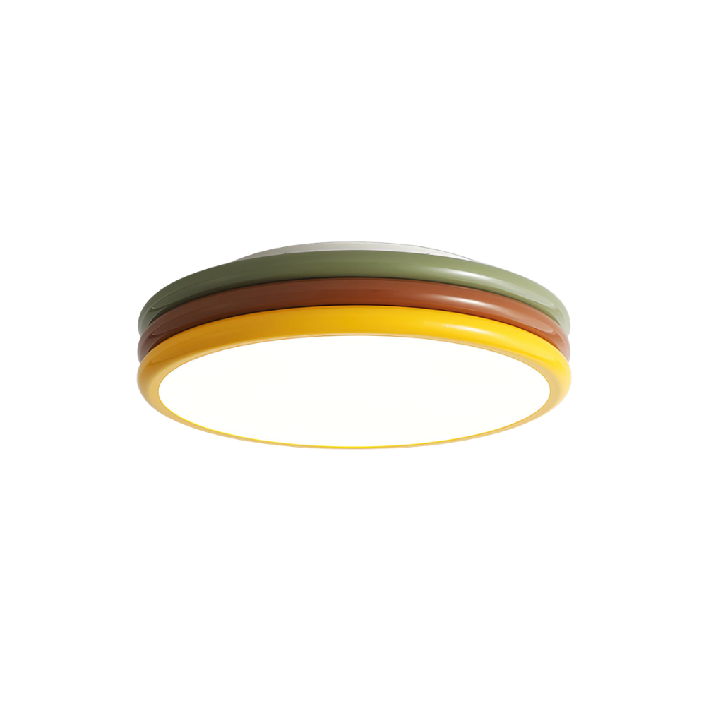 Deckenleuchte Metall Acryl, Rundes Design Warmweiß LED Dimmbar Mehrfarbig