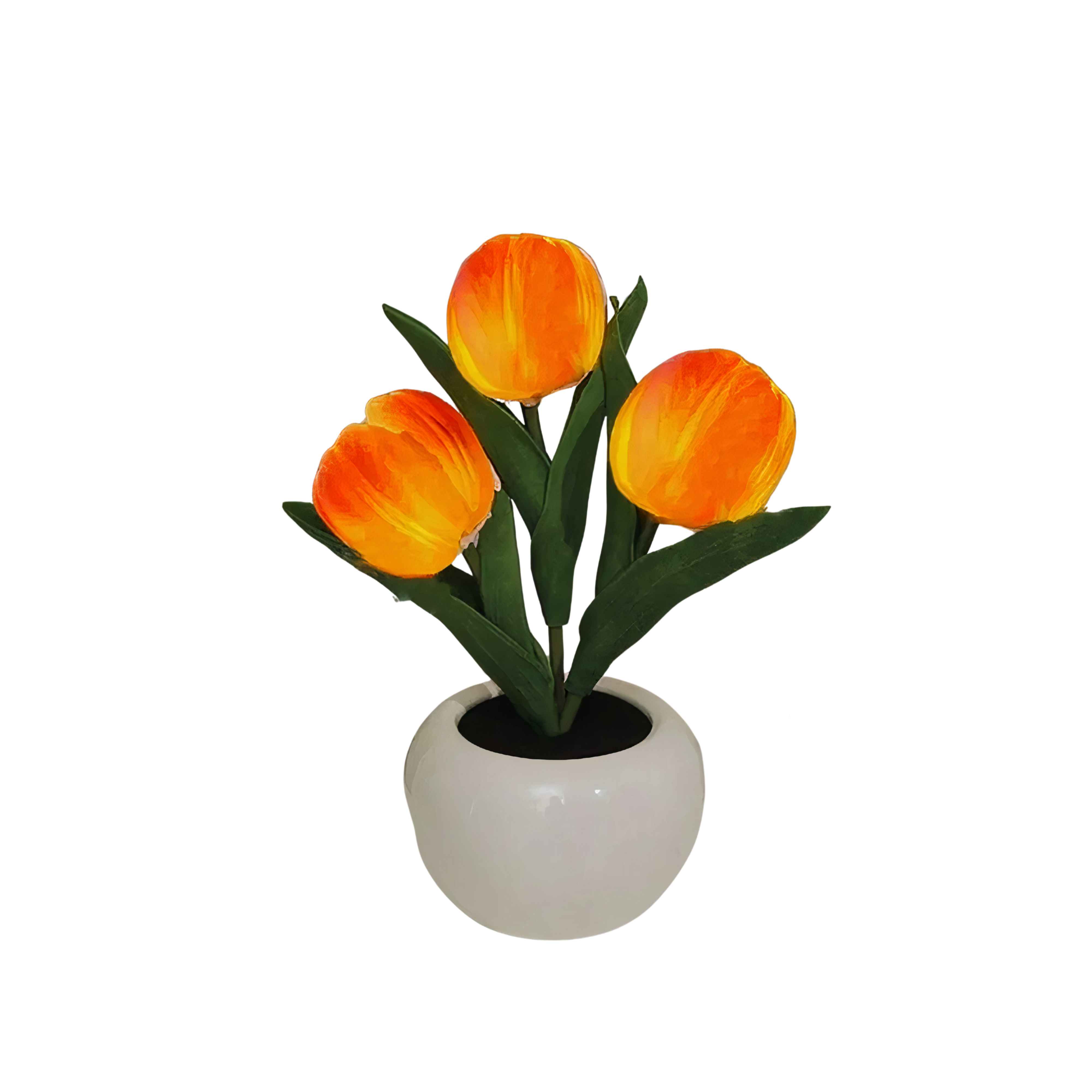 Tulpen Nachtlicht LED, Blumen Tischlampe kabellos