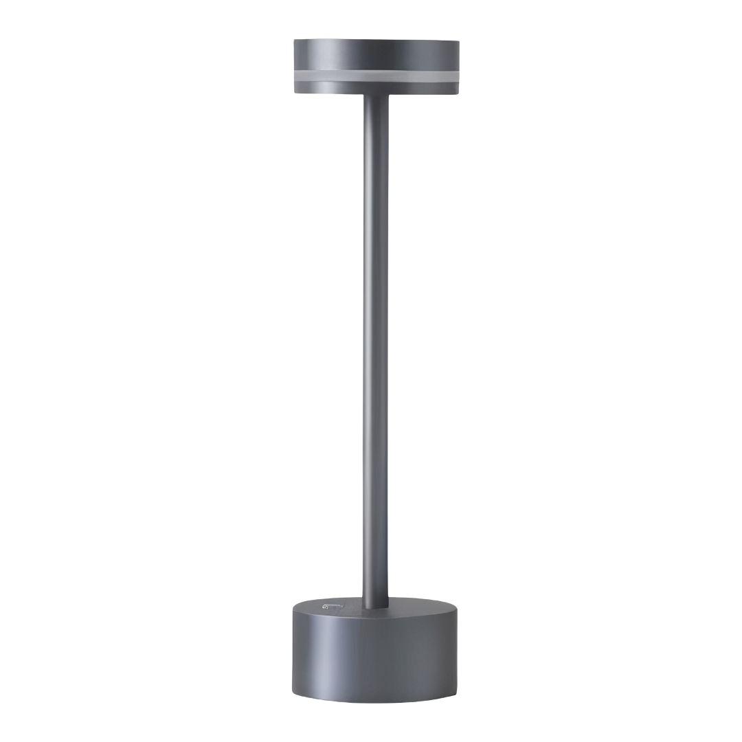 Kabellose LED Tischlampe dimmbar, Tischleuchte Aluminium 3 Lichtfarben