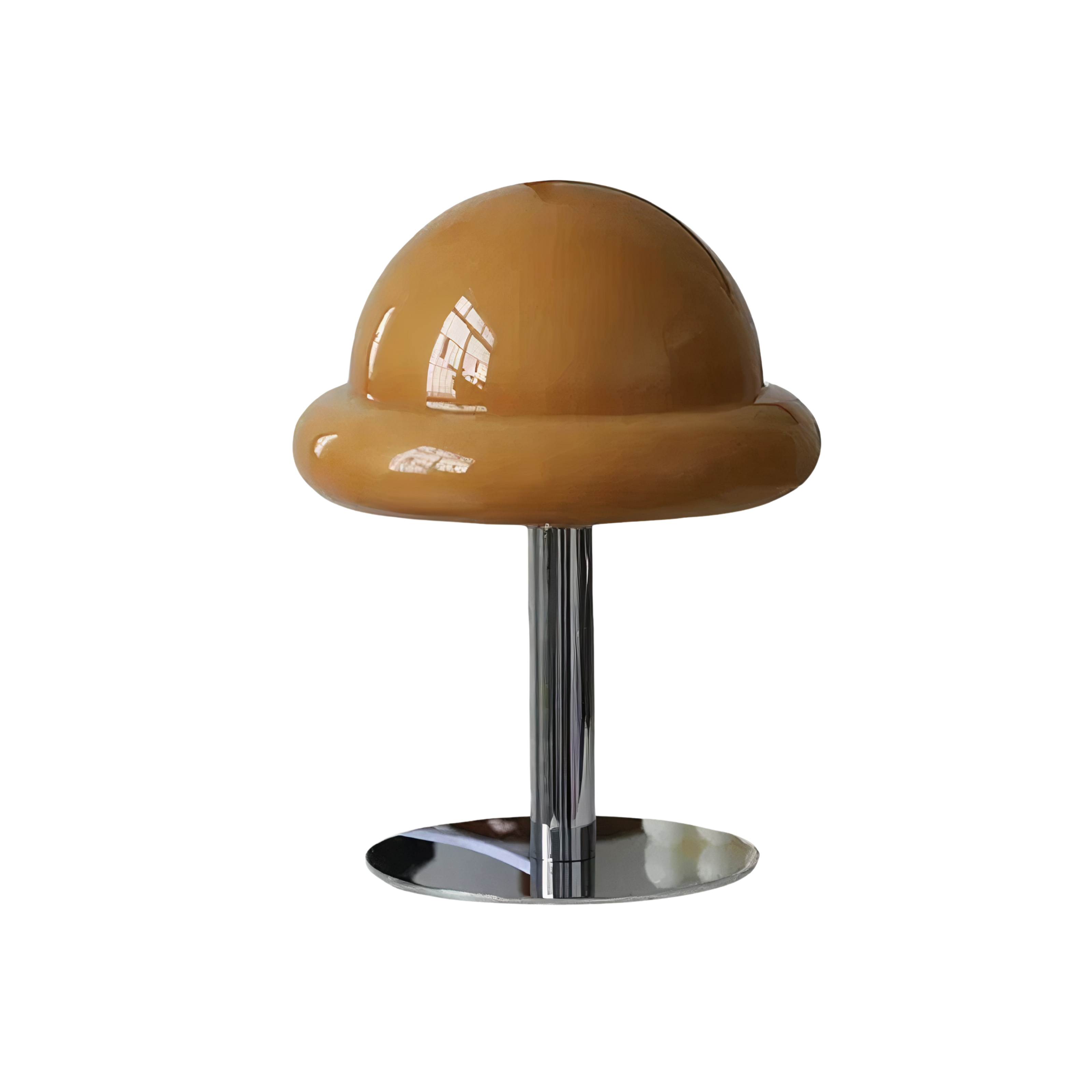 Pilz Tischlampe Glas, Bauhaus Mid-Century Design, LED E27