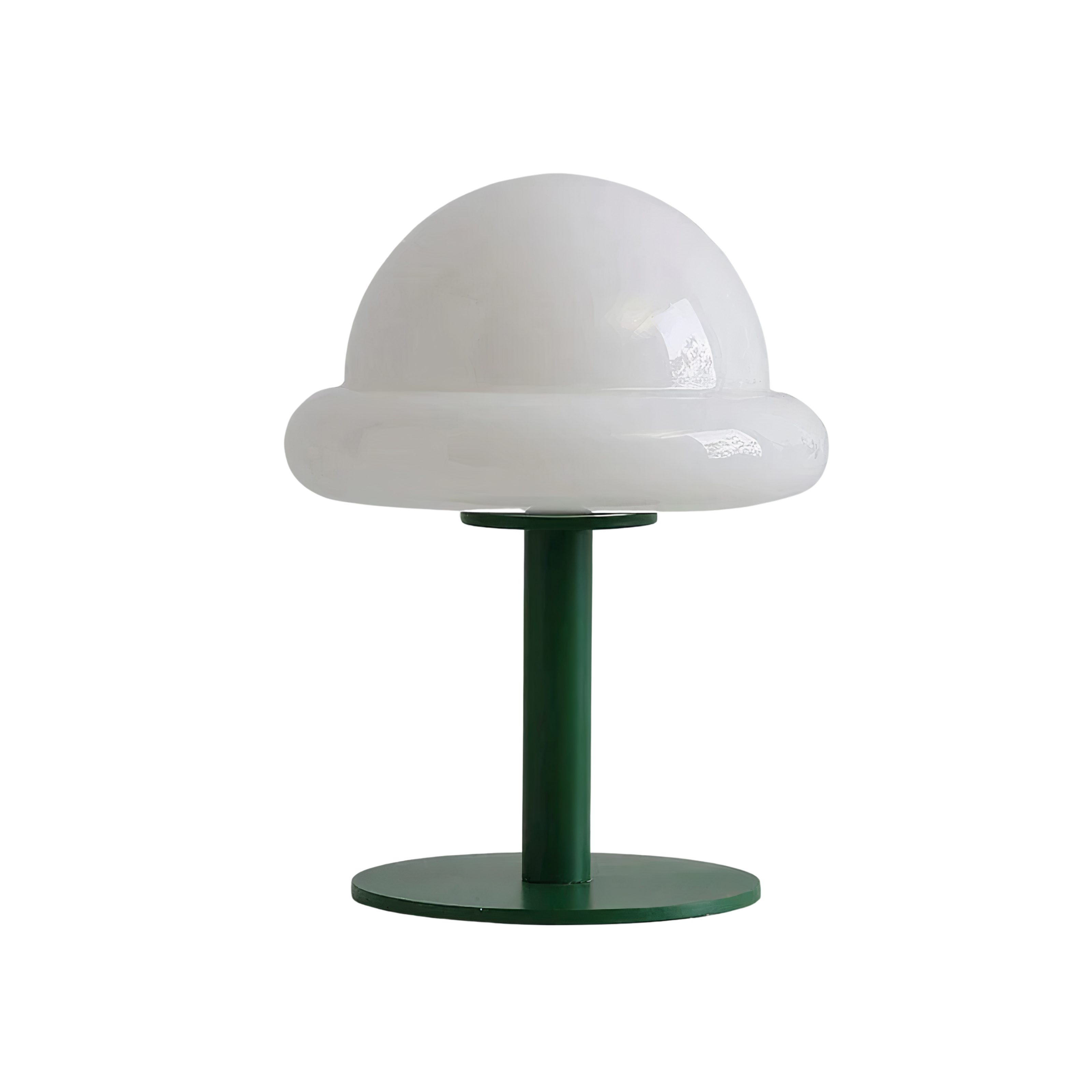 Pilz Tischlampe Glas, Bauhaus Mid-Century Design, LED E27