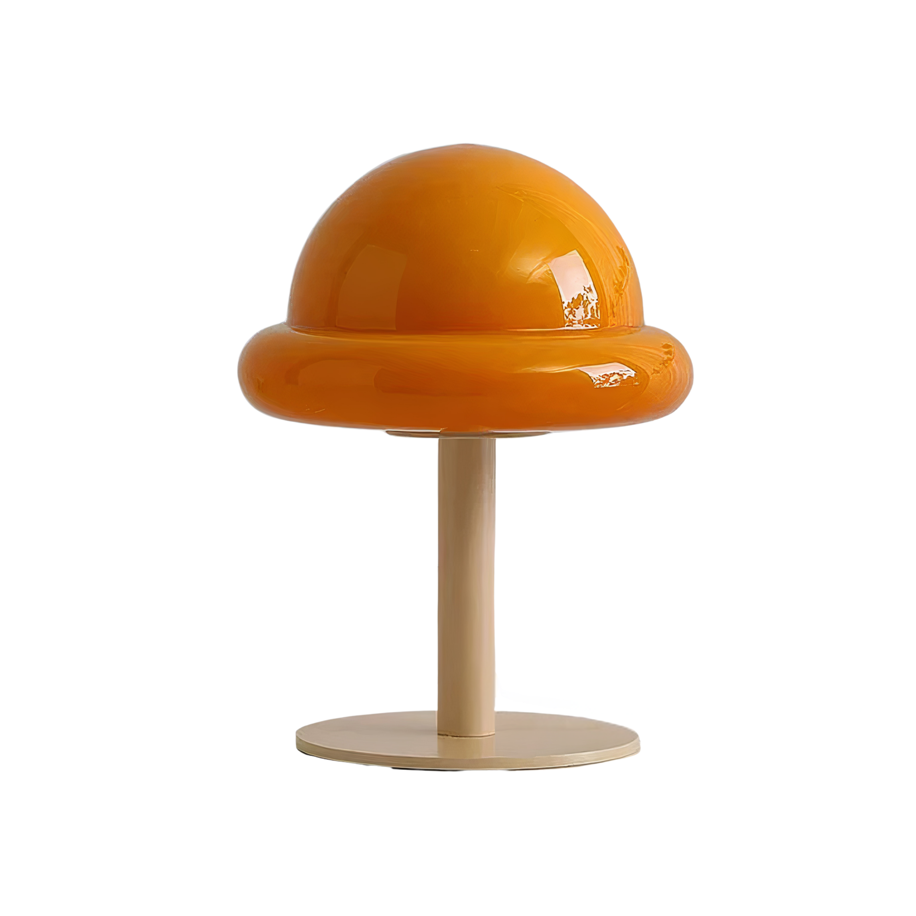 Pilz Tischlampe Glas, Bauhaus Mid-Century Design, LED E27