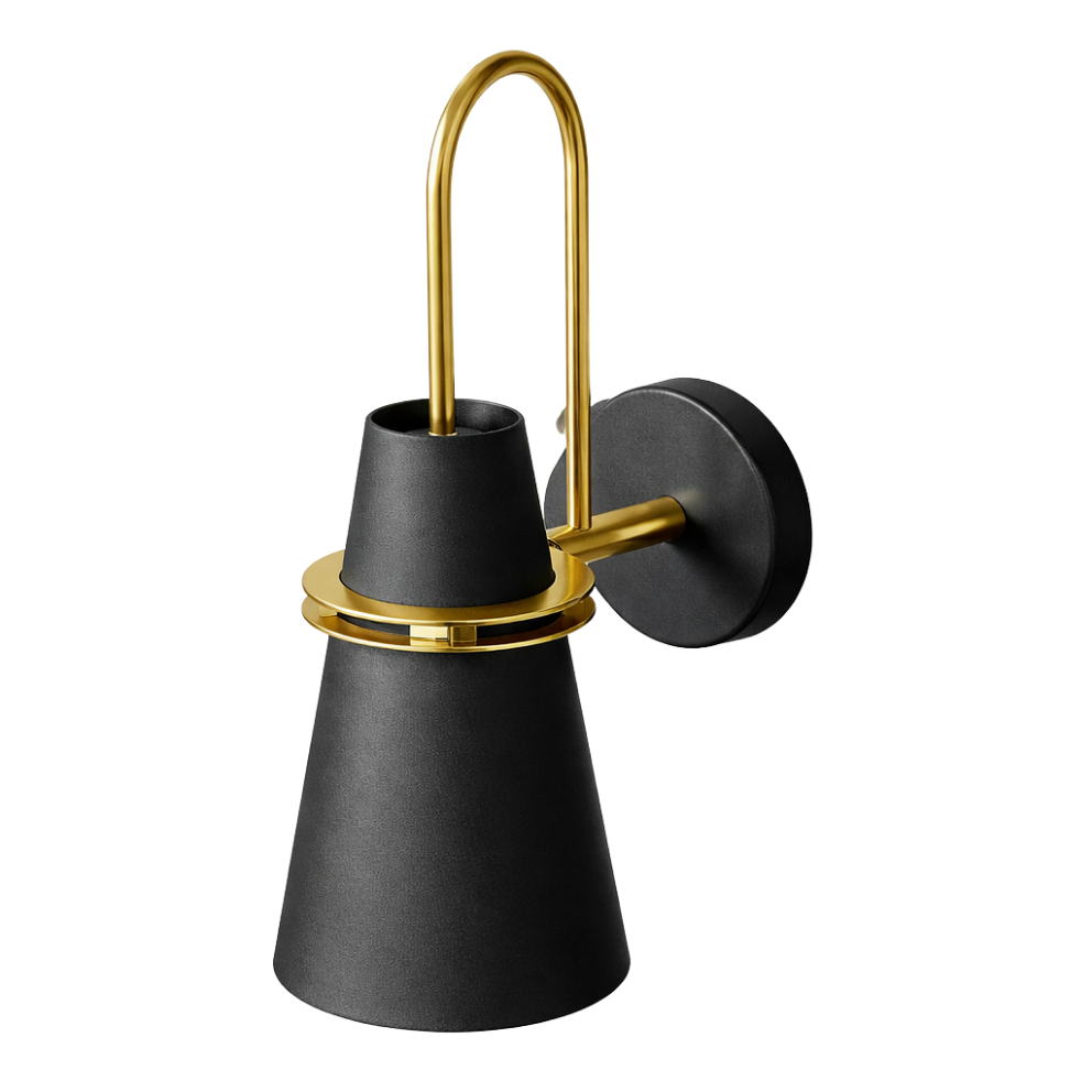 Moderne Wandlampe aus Metall, Skandinavisches Design, Schwarz / Weiß / Blau, E27