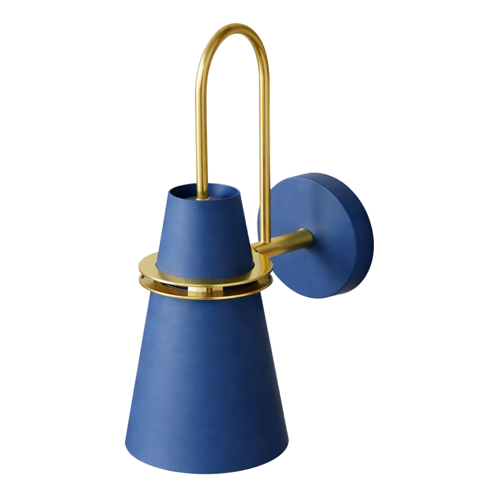 Moderne Wandlampe aus Metall, Skandinavisches Design, Schwarz / Weiß / Blau, E27