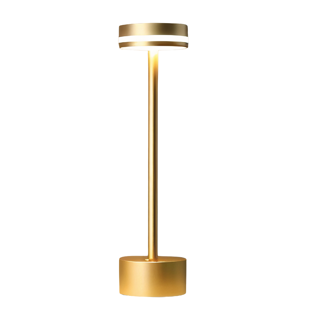 Kabellose LED Tischlampe dimmbar, Tischleuchte Aluminium 3 Lichtfarben