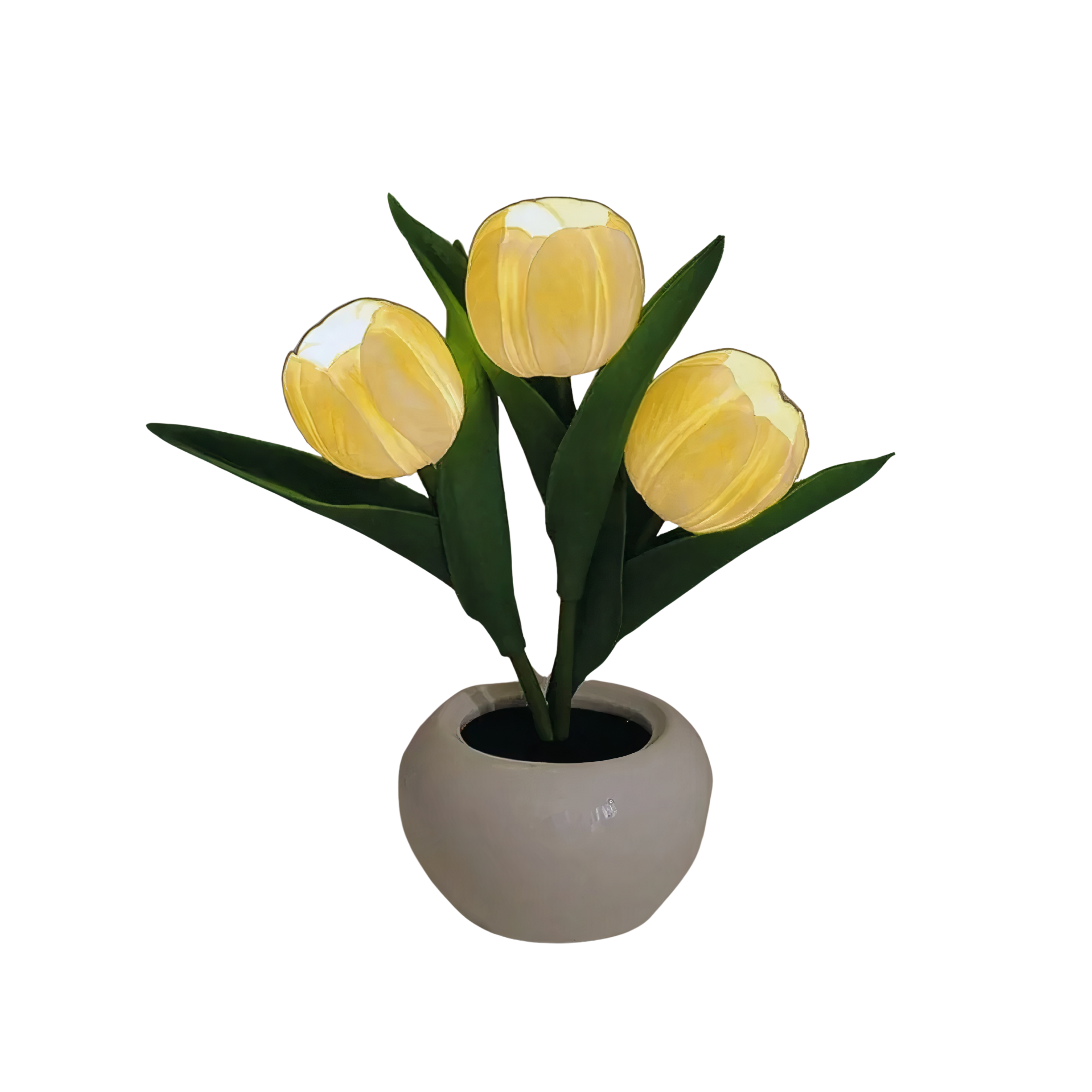 Tulpen Nachtlicht LED, Blumen Tischlampe kabellos