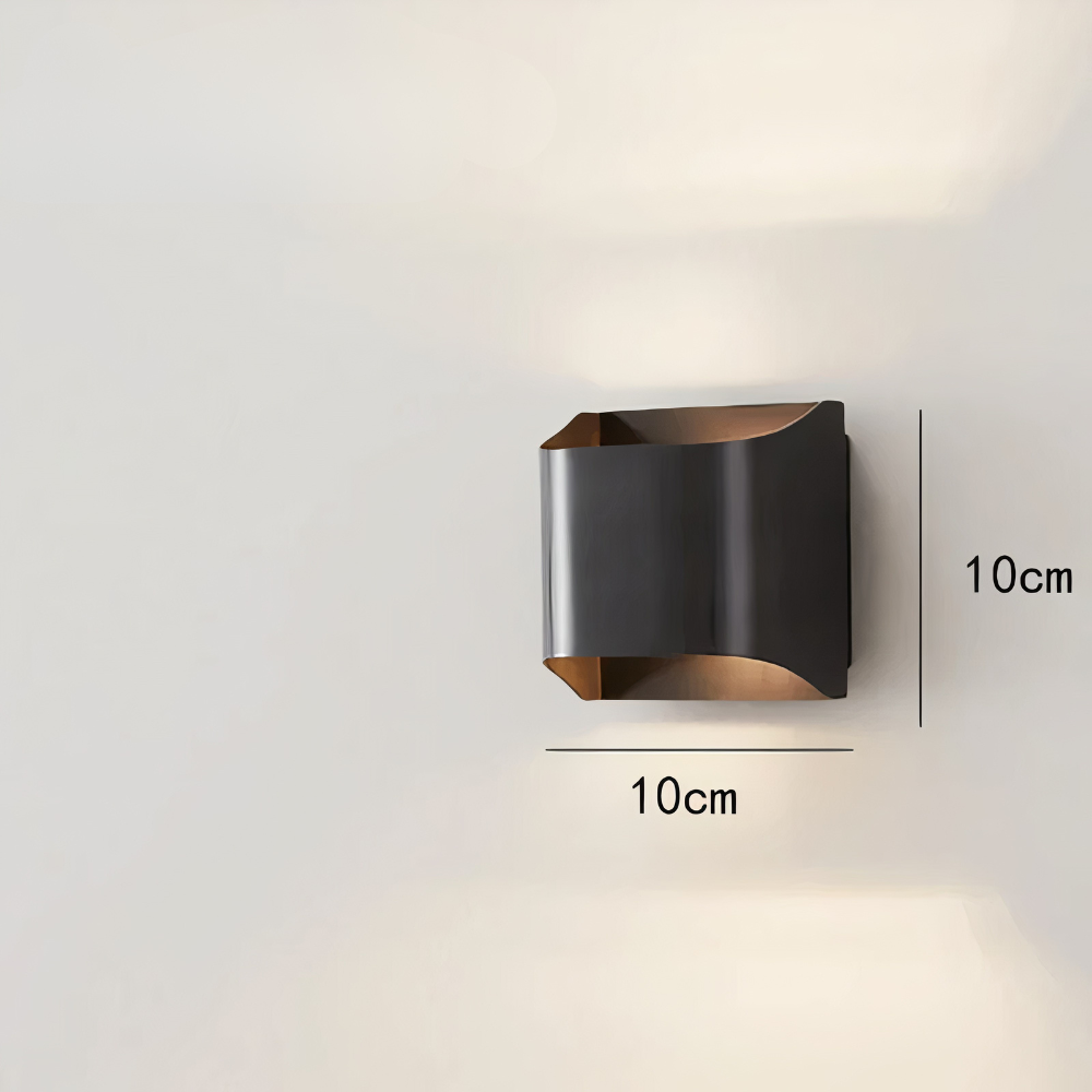 LED Wandleuchte Up Down Messing, Wandlampe schwarz gold