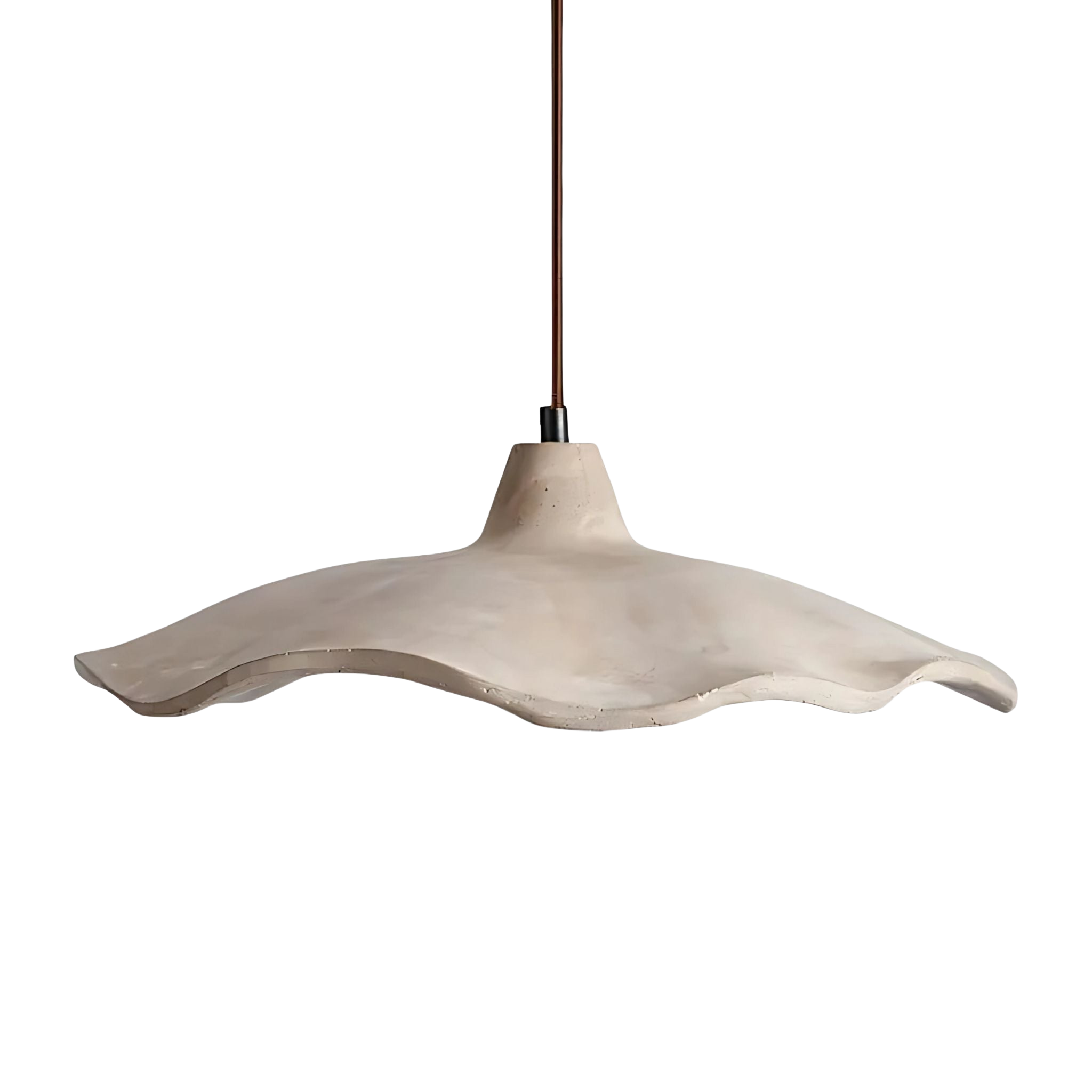 Moderne Hängelampe Travertin Beige, Wellenförmige Pendelleuchte Ø42 cm