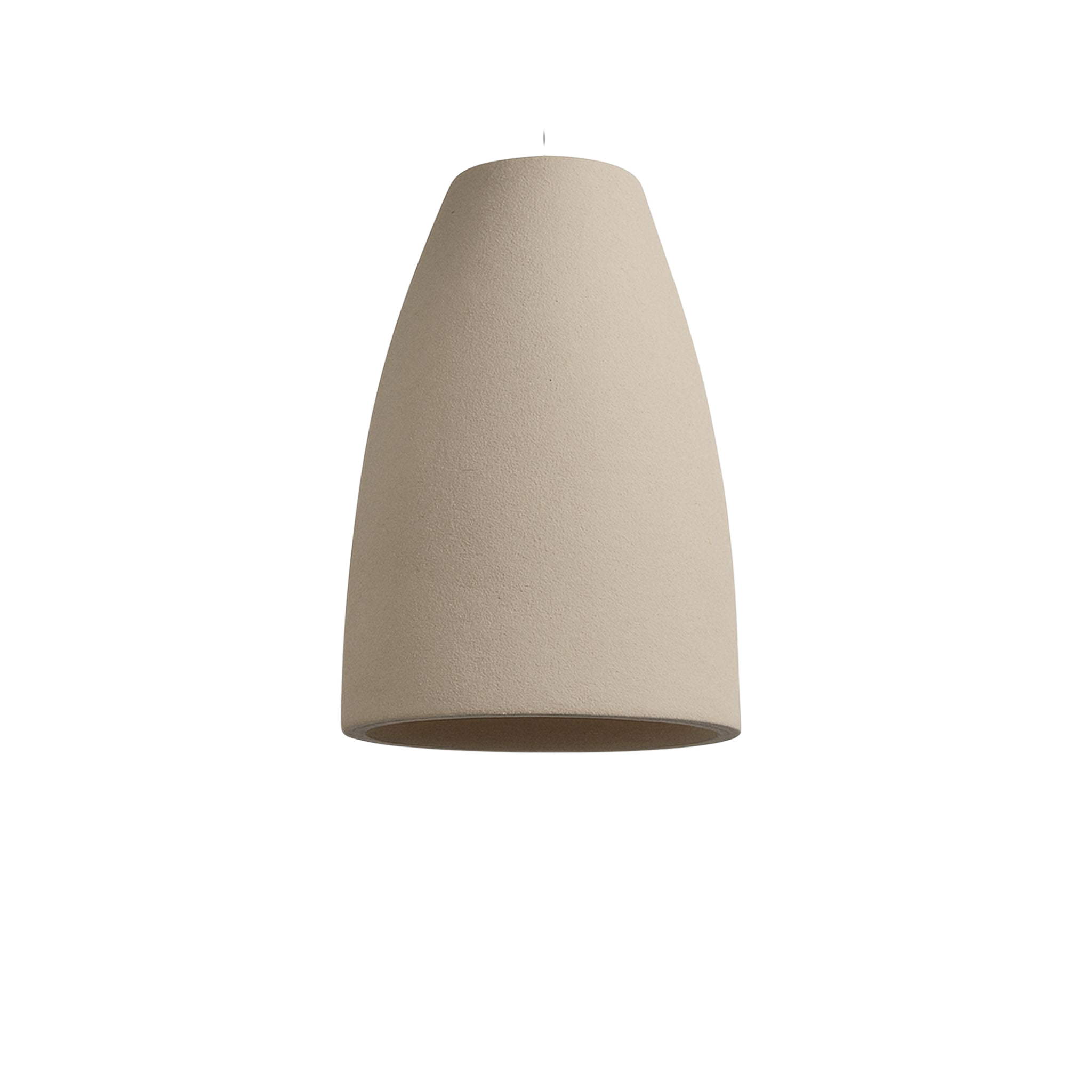 Moderne Hängelampe Kegel Sand, Skandinavische Design Pendelleuchte Ø35 cm