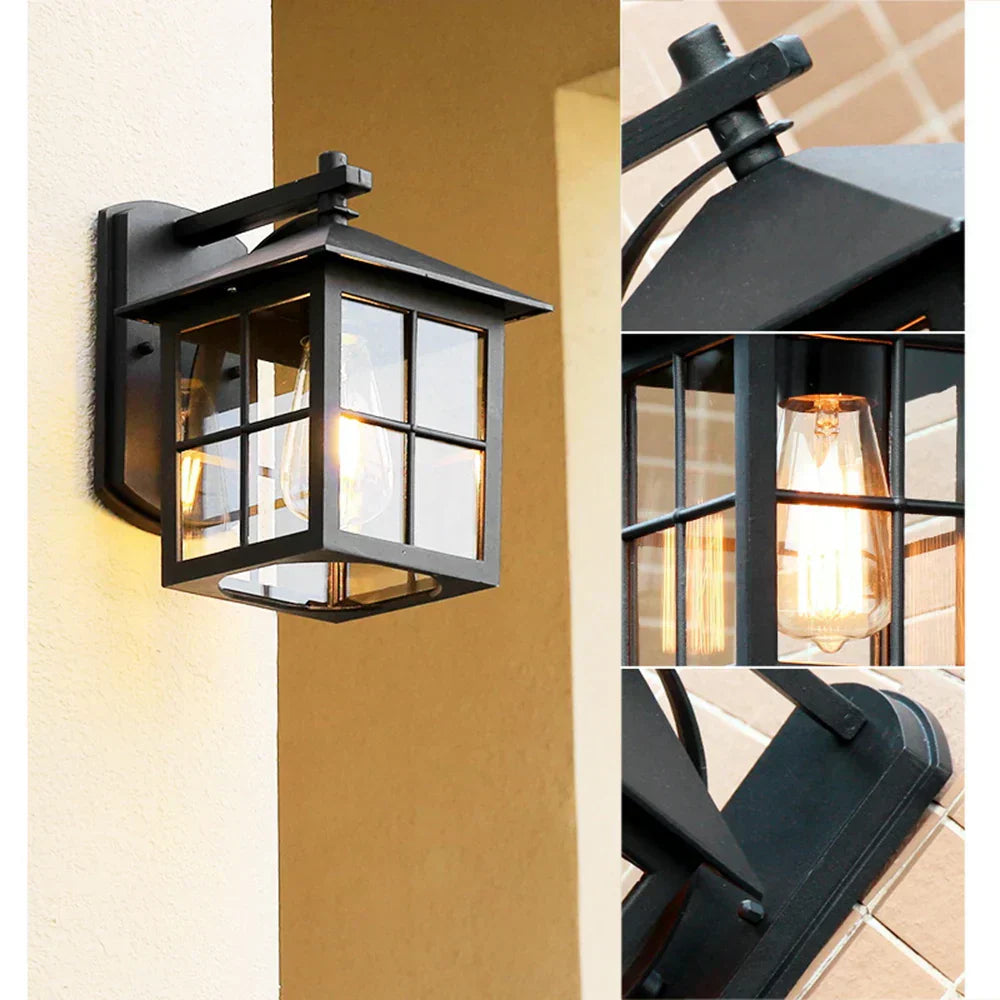Retro Außen Wandleuchte Laterne, LED Warmweiß, Wetterfest, Klassisches Design