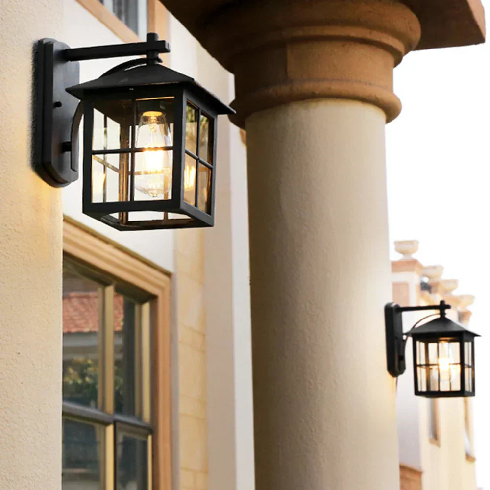 Retro Außen Wandleuchte Laterne, LED Warmweiß, Wetterfest, Klassisches Design