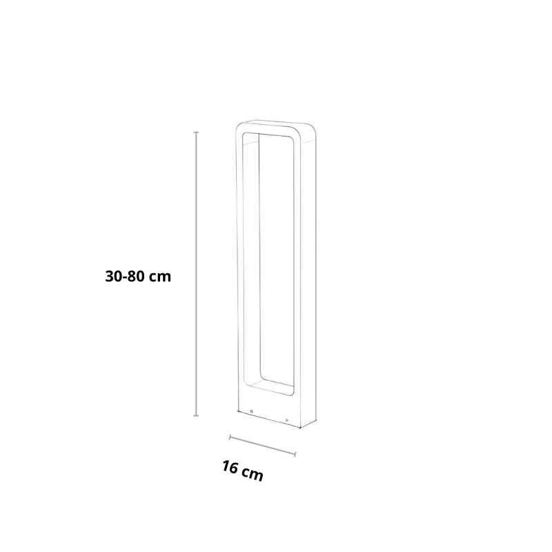 LED Wegeleuchte Garten Schwarz IP68, Außenleuchte Stehend 30/60/80 cm