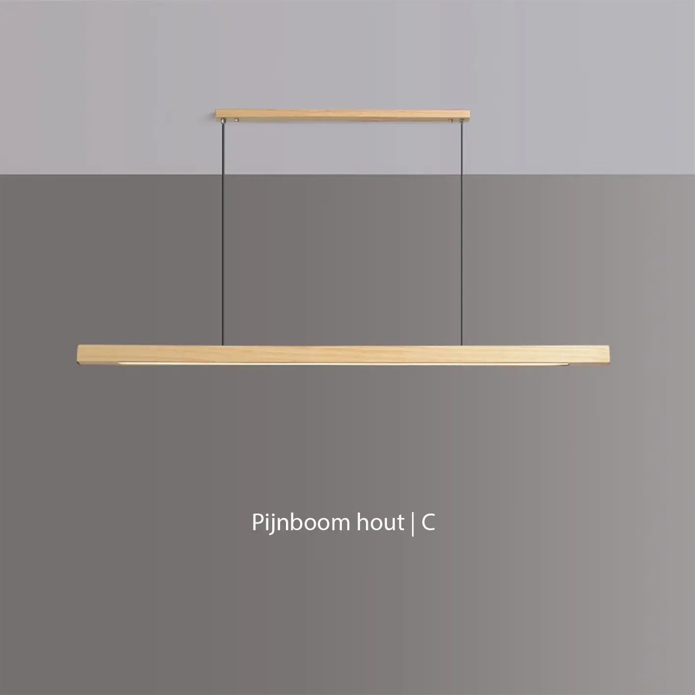 LED Hängelampe Esstisch Holzoptik, Lineare Pendelleuchte Dimmbar 120/150/180 cm