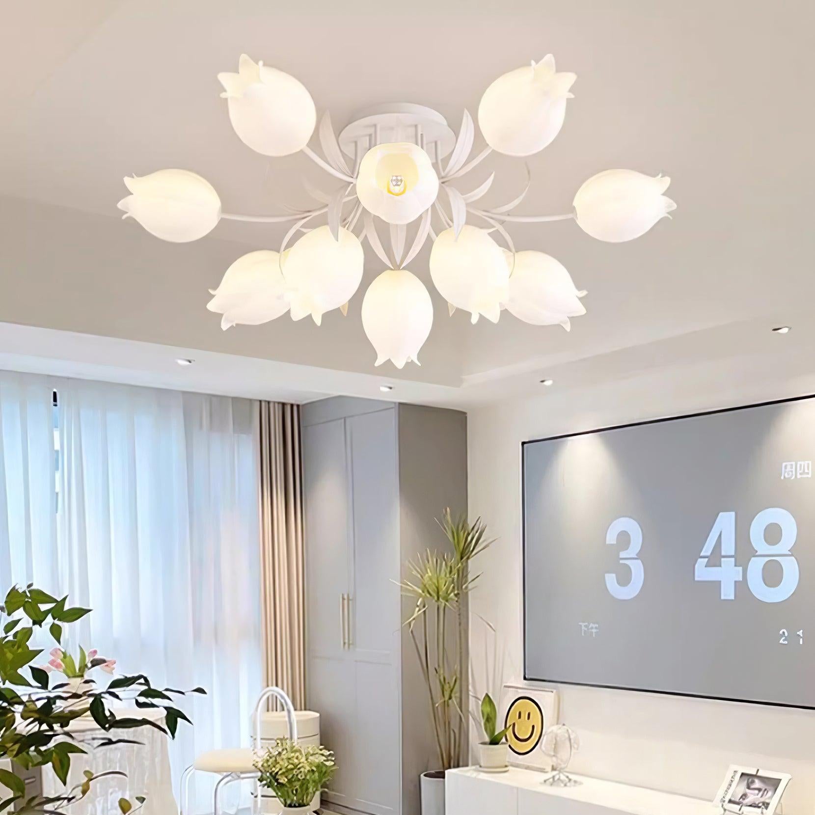 Deckenleuchte Blumen Mehrflammig, LED Deckenlampe Modern 3/9/12 Flammig