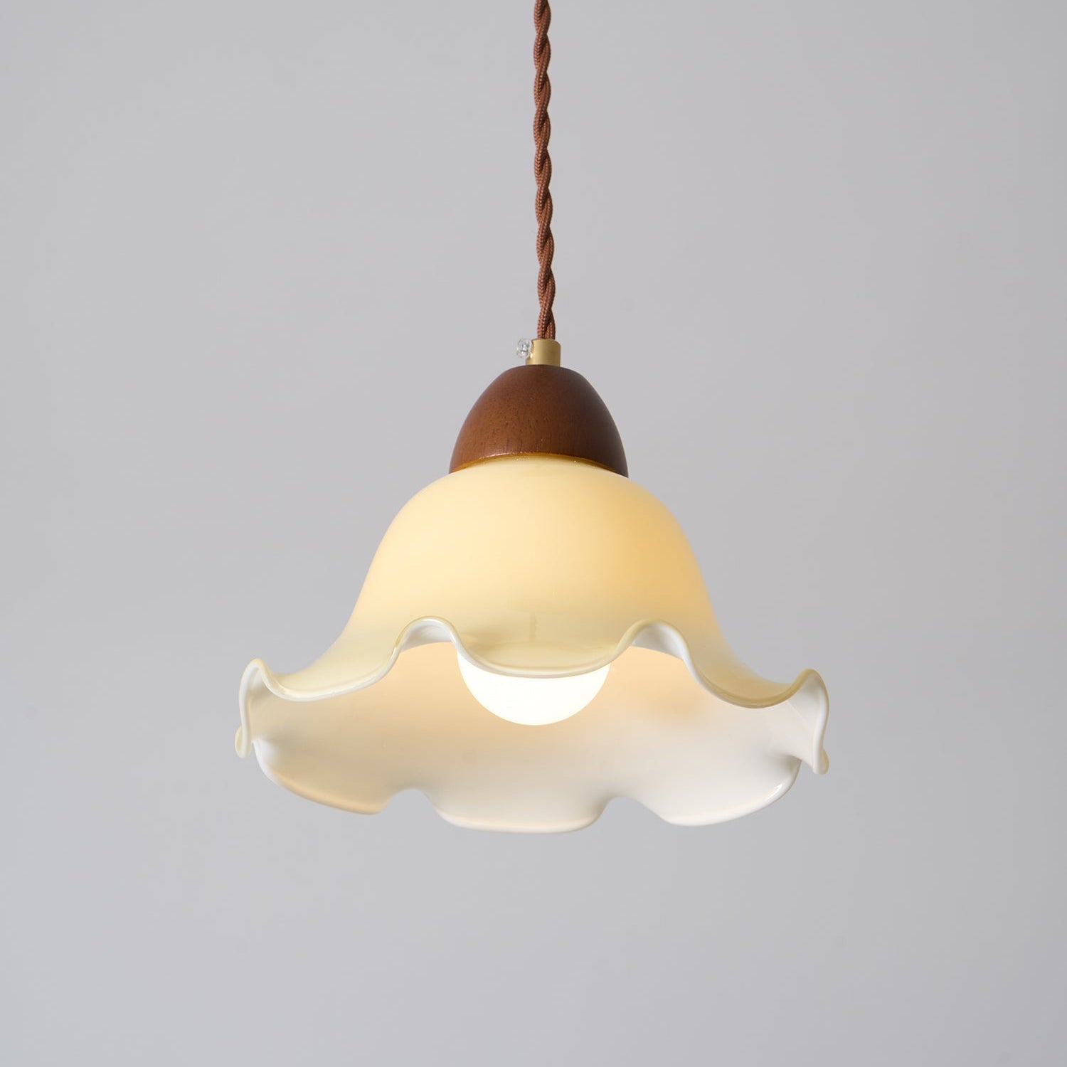 Pendelleuchte Glas Blume Ø30 cm, Vintage Design Dimmbar
