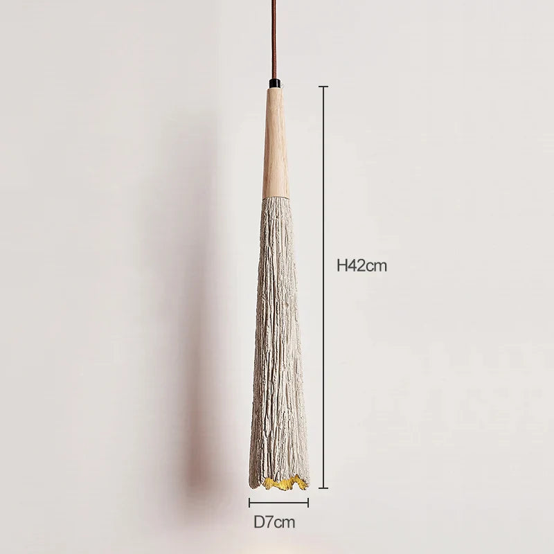 Travertin Hängelampe Beige, Design Pendelleuchte Stein Holz Modern LED