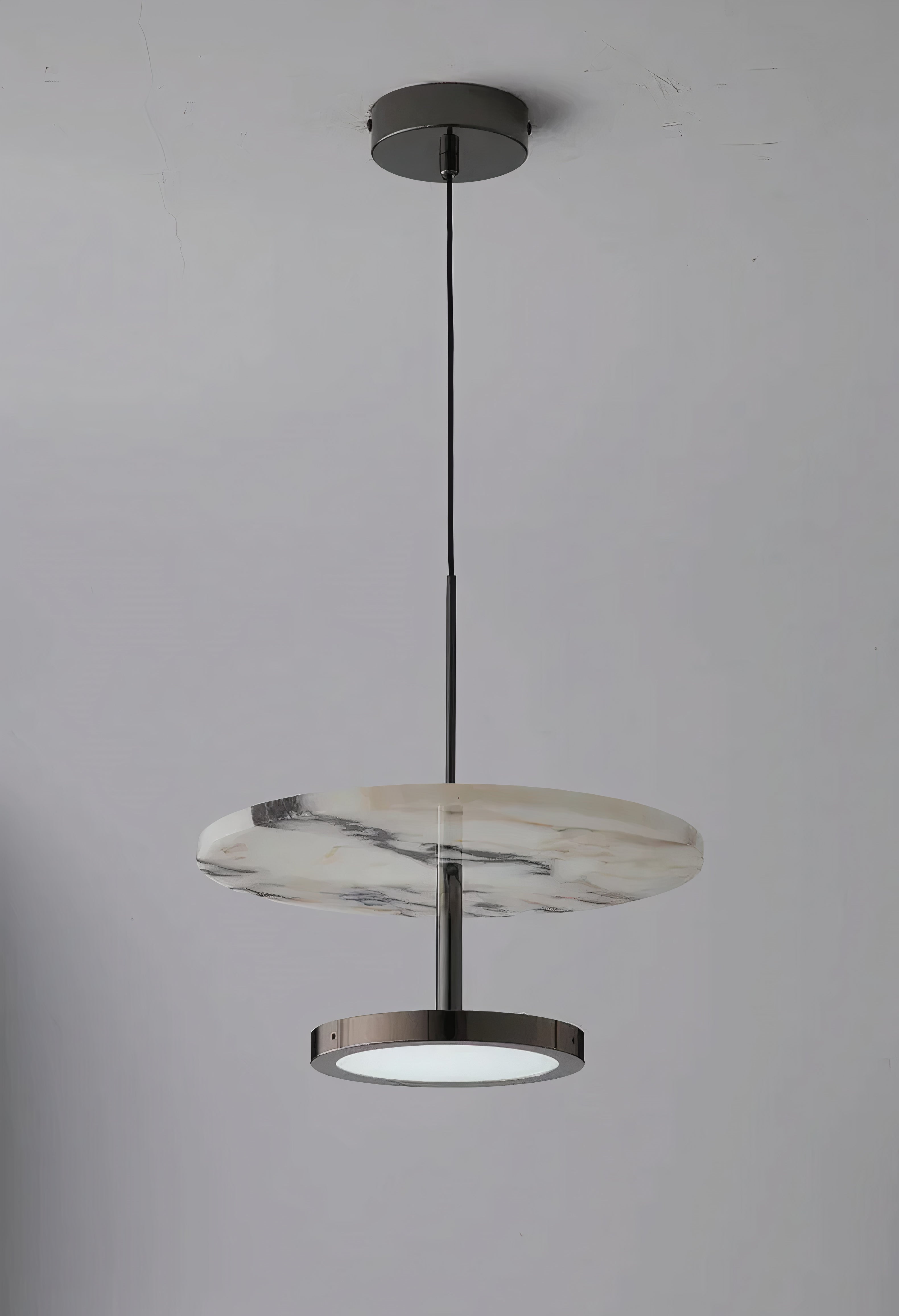Hängelampe Schwarz Marmor LED, Moderne Pendelleuchte Design