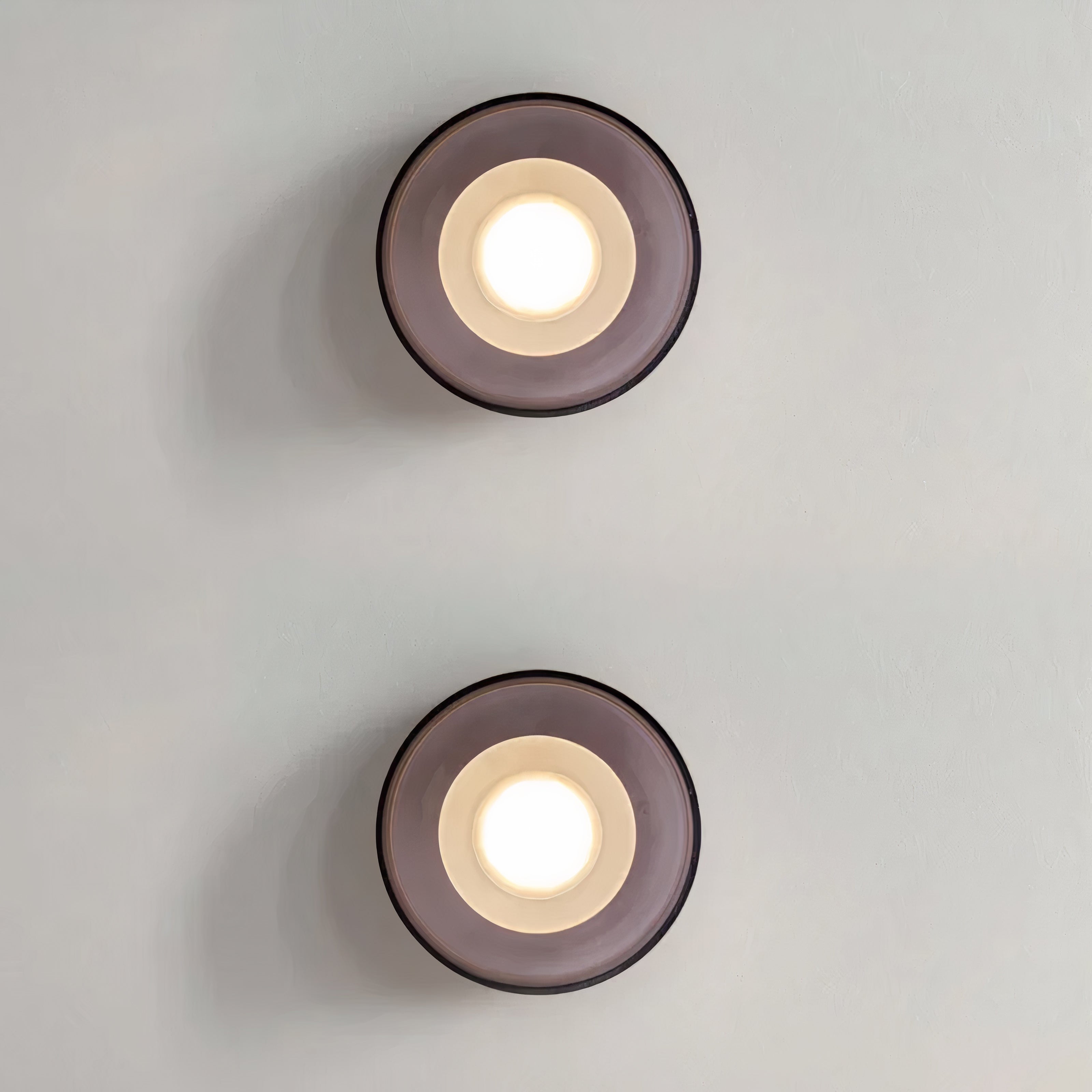 Glas Wandleuchte, Wand- & Deckenlampe klar grau LED