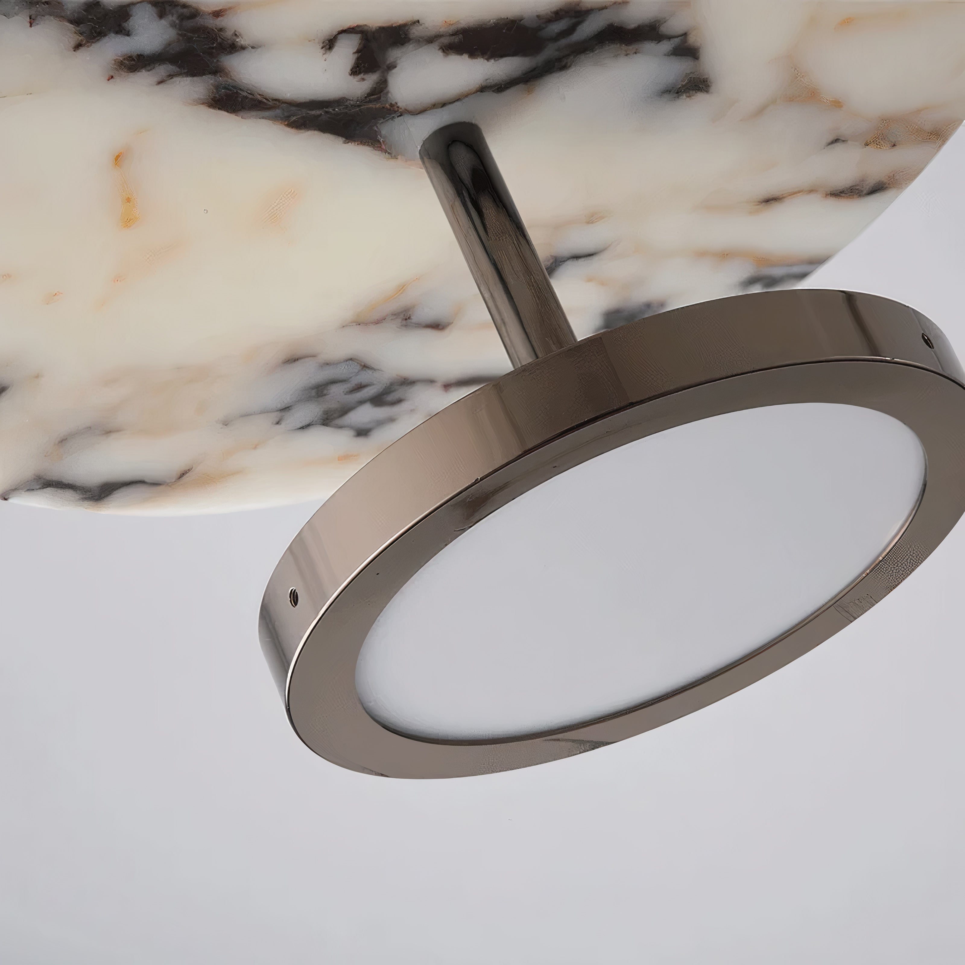 Hängelampe Schwarz Marmor LED, Moderne Pendelleuchte Design
