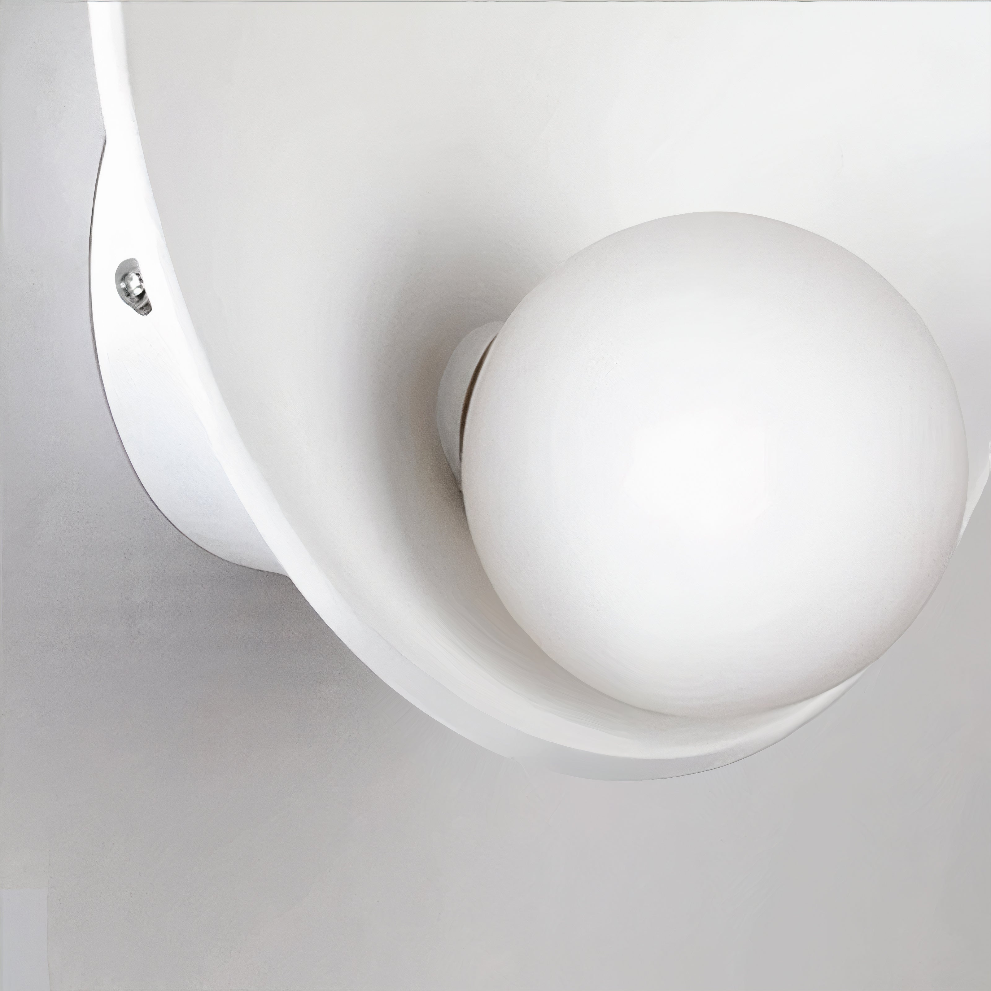 LED Wandlampe Glas Opal, Modernes Design, Schwarz / Weiß, G4