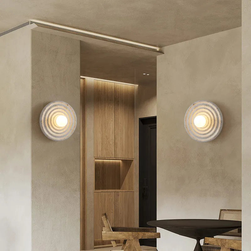 Runde LED Wandleuchte, Wandlampe Kreis modern