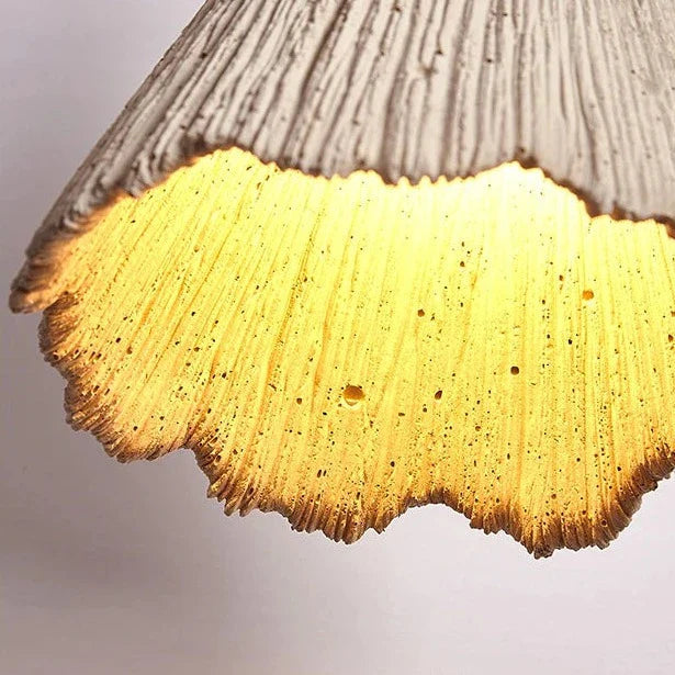 Travertin Hängelampe Beige, Design Pendelleuchte Stein Holz Modern LED