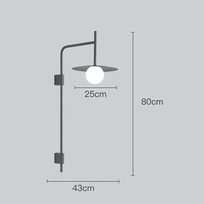 LED Wandleuchte verstellbar, Leselampe Wand schwarz grau weiß
