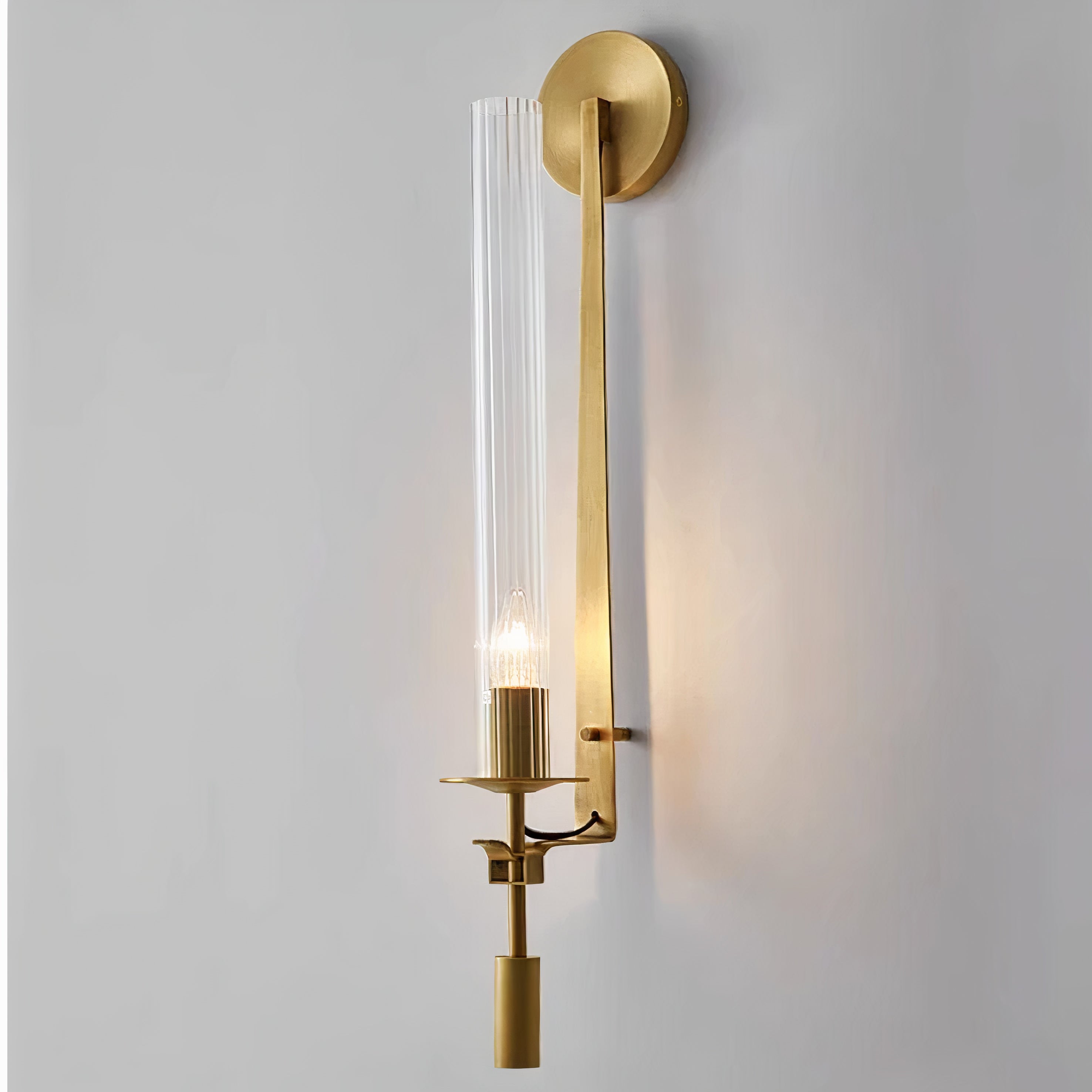 LED Wandleuchte Metall Glas, Moderne Wandlampe
