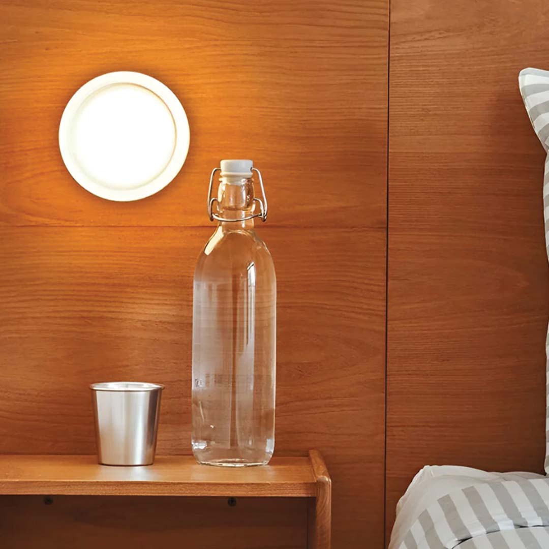 LED Wandleuchte rund, Moderne Wandlampe warmweiß