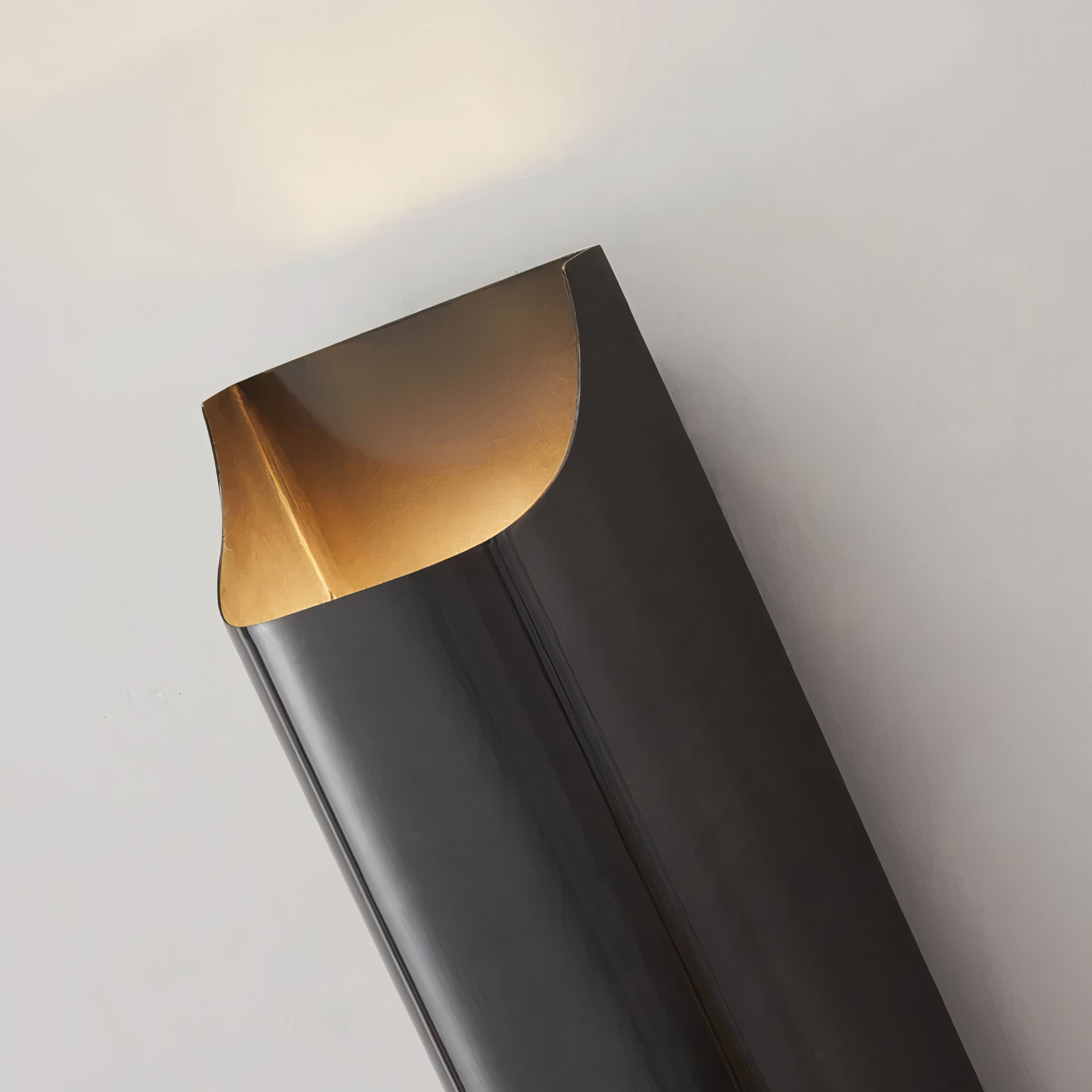 LED Wandleuchte Up Down Messing, Wandlampe schwarz gold