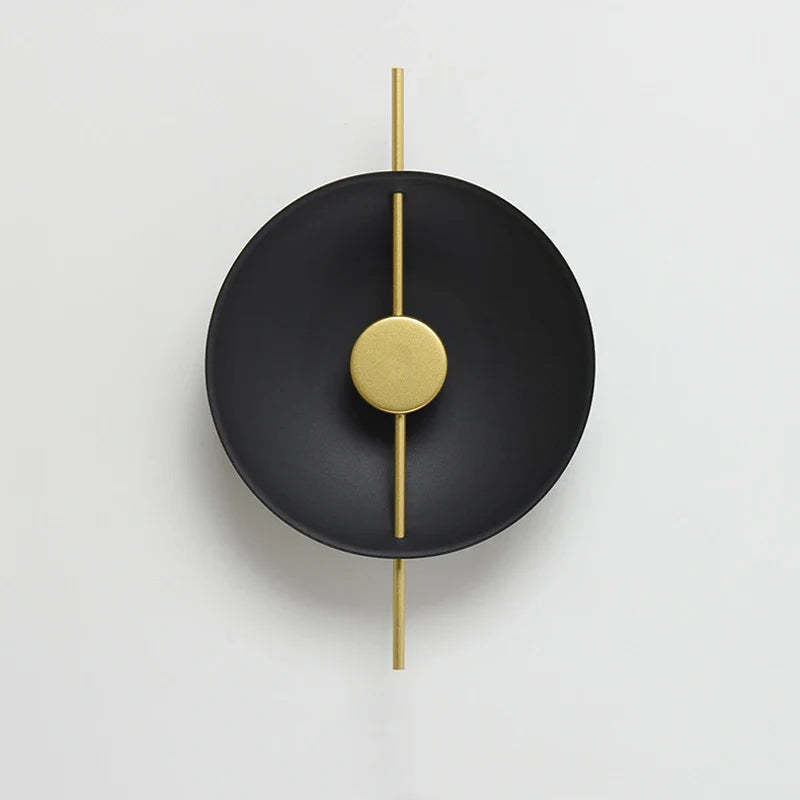 LED Wandleuchte minimalistisch, Wandlampe schwarz weiß gold dimmbar