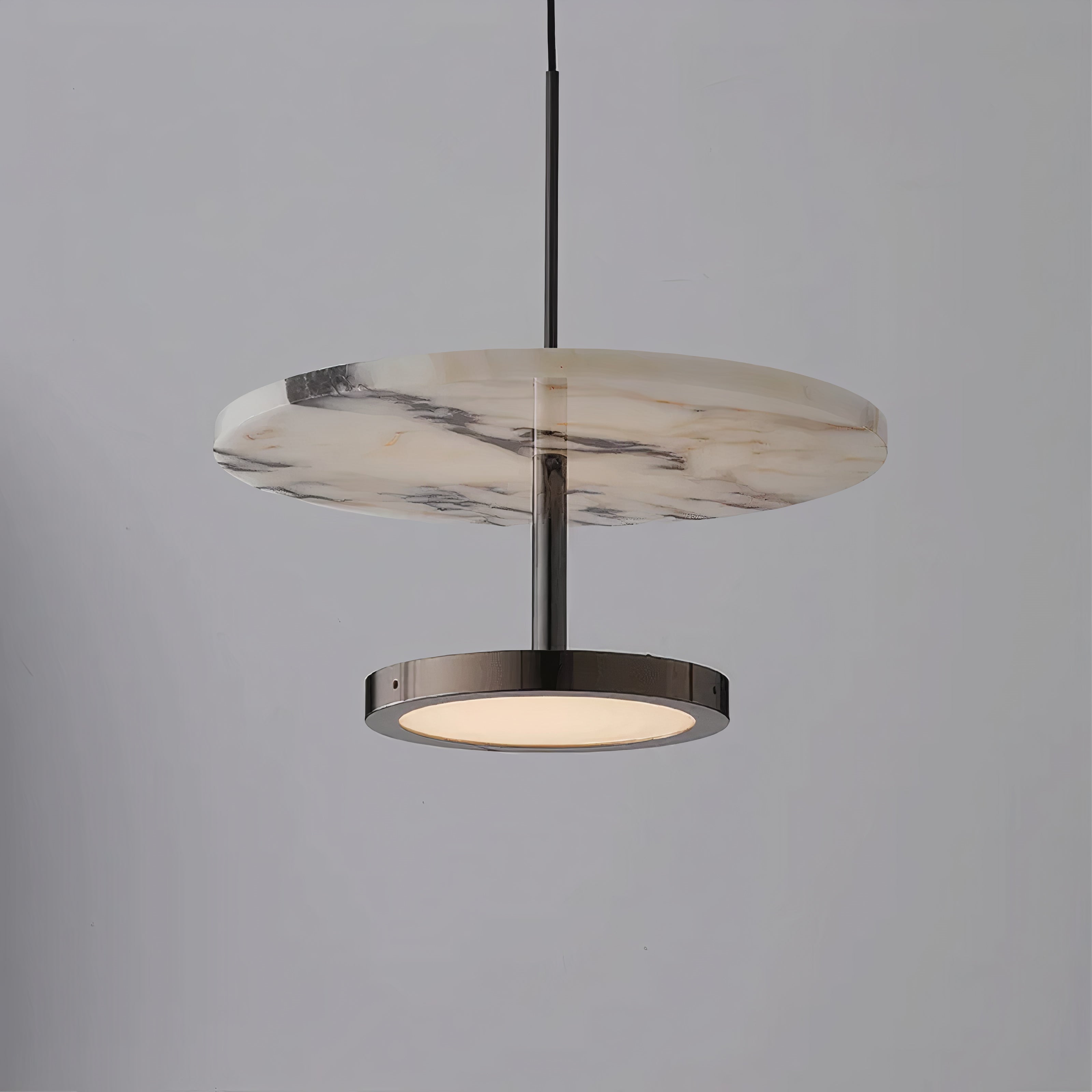 Hängelampe Schwarz Marmor LED, Moderne Pendelleuchte Design
