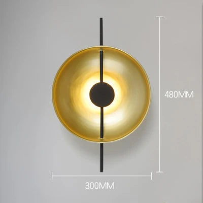 LED Wandleuchte minimalistisch, Wandlampe schwarz weiß gold dimmbar
