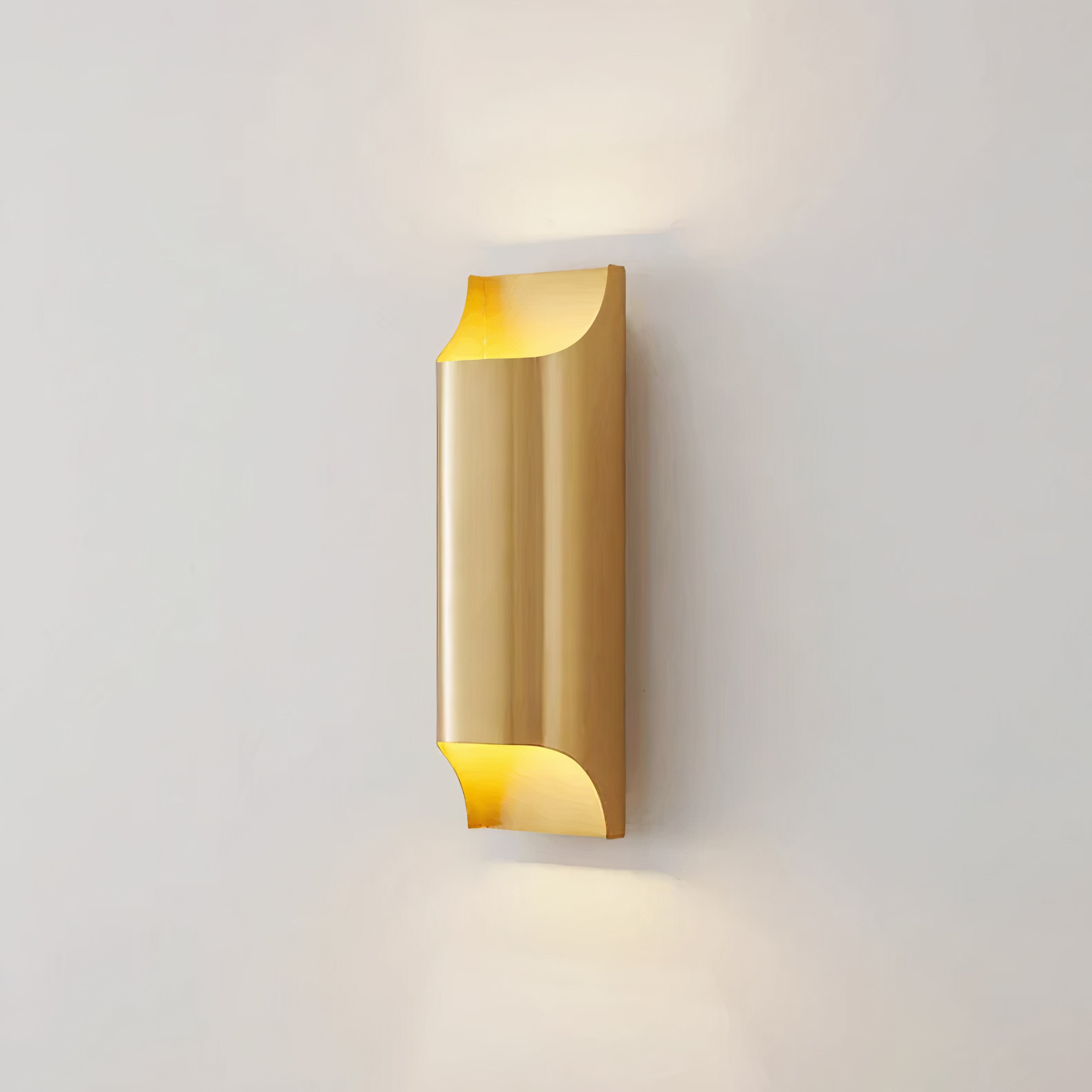 LED Wandleuchte Up Down Messing, Wandlampe schwarz gold