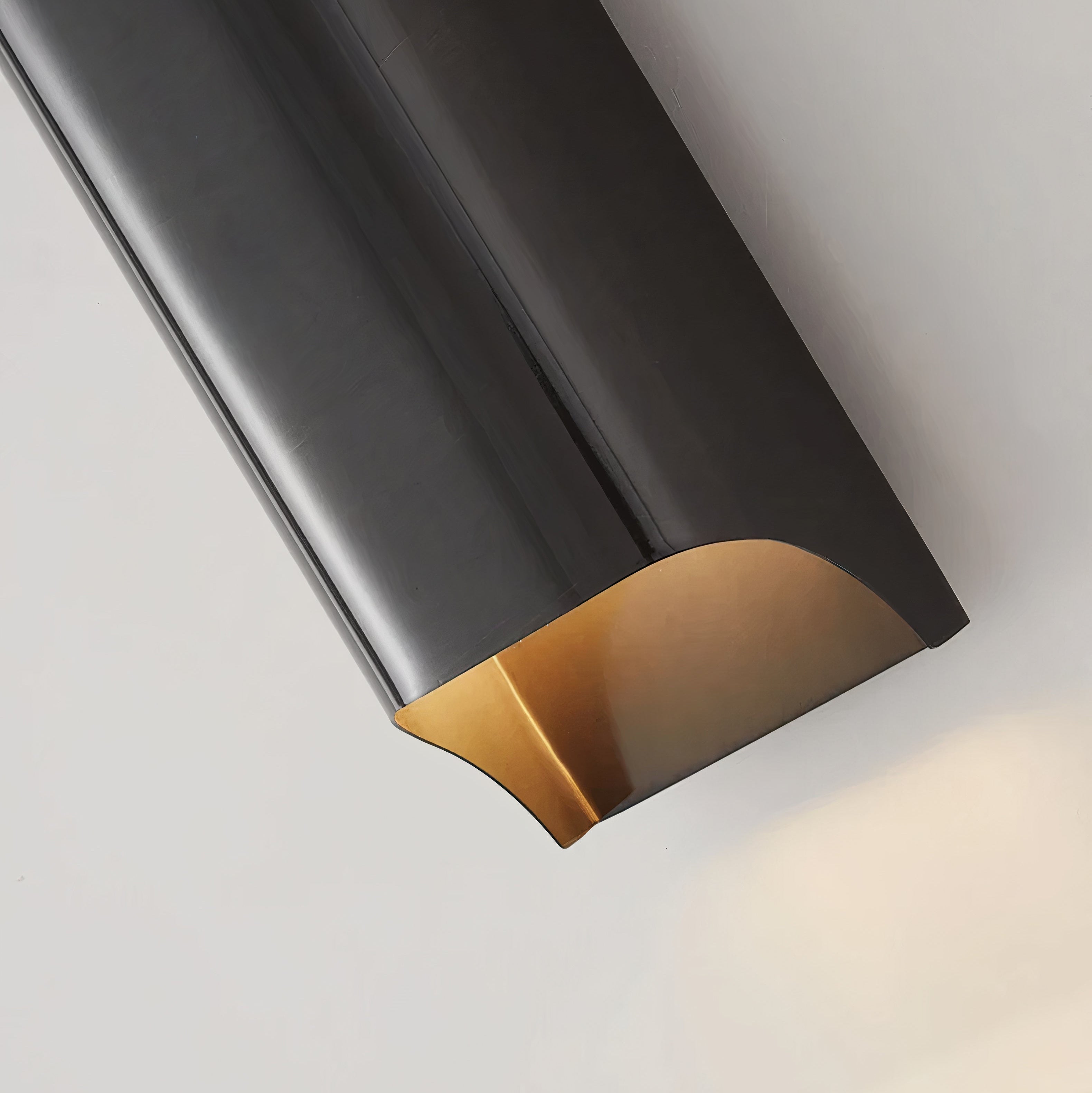 LED Wandleuchte Up Down Messing, Wandlampe schwarz gold