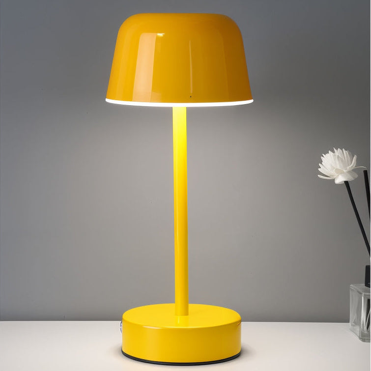 Kabellose LED Tischlampe dimmbar, Tischleuchte Aluminium