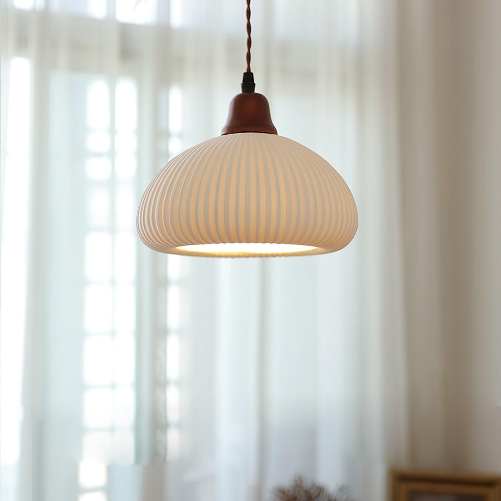 Keramik Pendelleuchte, Handgefertigtes Design Dimmbar E27